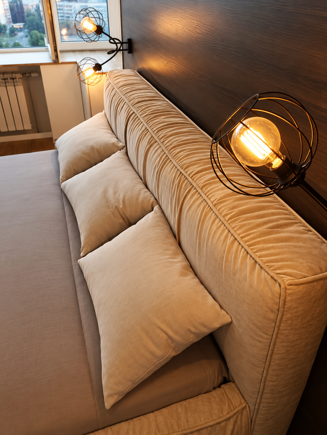 Beige upholstered sofa in Montreal
