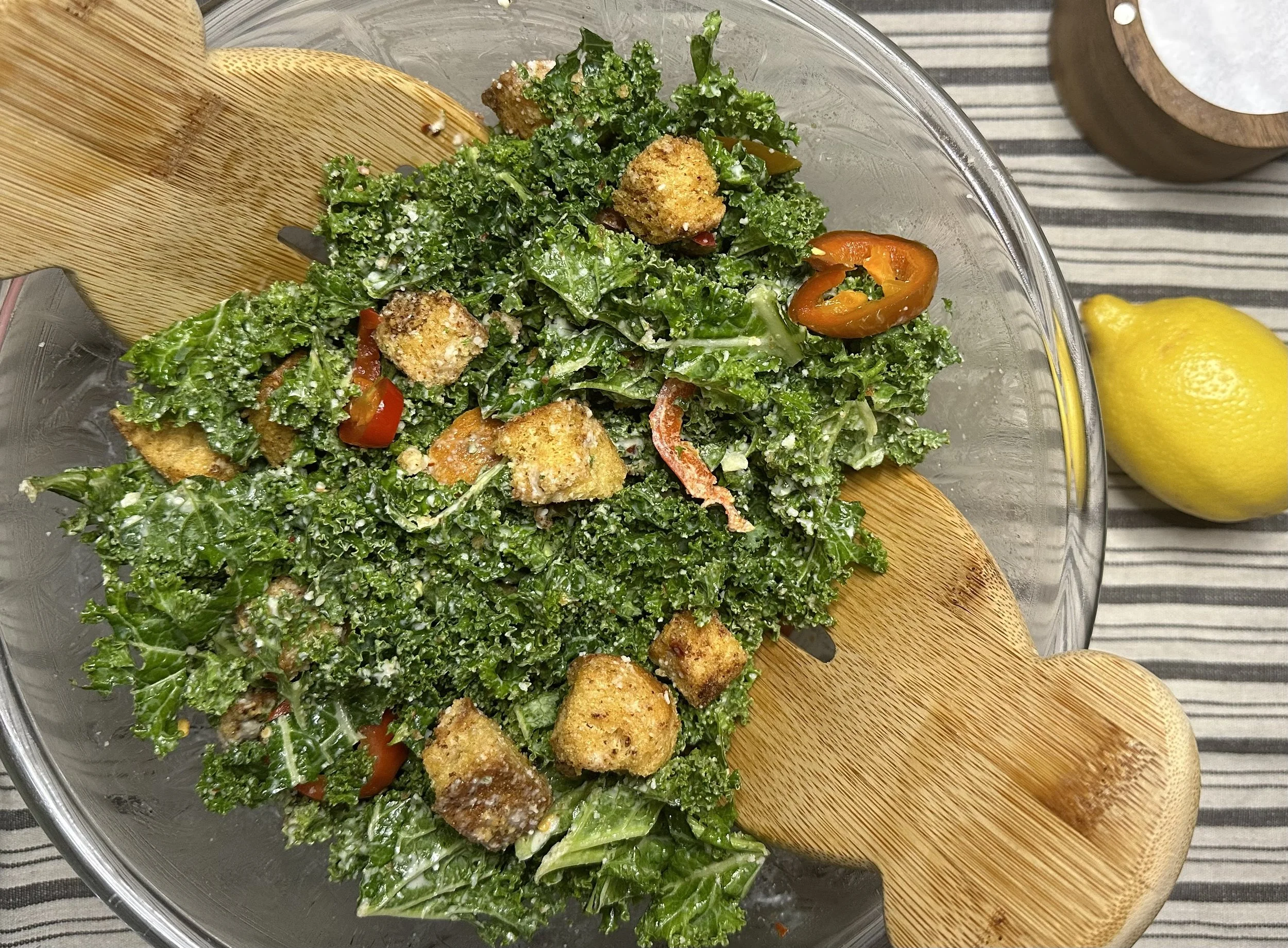 spicy kale caesar salad — simple (not basic) eats