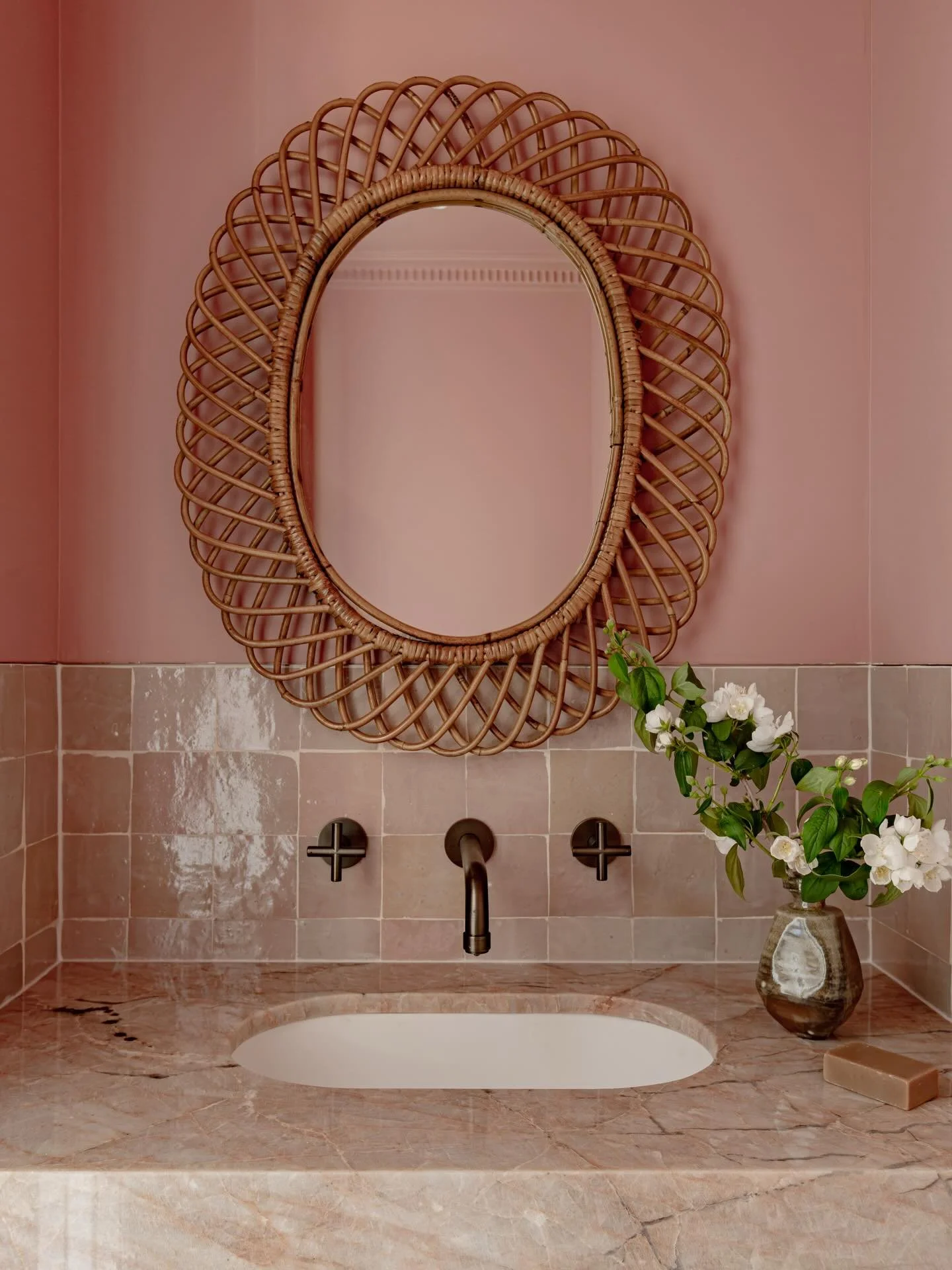 Burfitt &mdash; Powder Room

Powder rooms are ideal spaces for contrast. They&rsquo;re contained, short-stay zones &mdash; which allows colour, texture and material to be layered more confidently than in primary living areas.

Here, we amplified an e