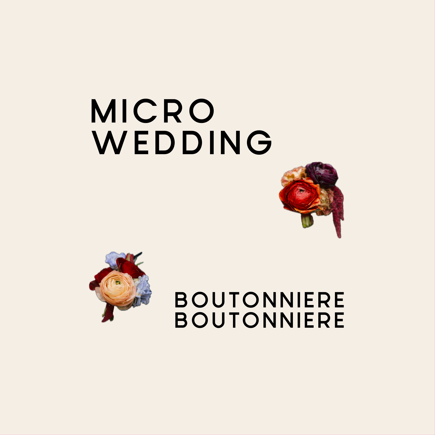 MICROWEDDING 3- boutonniere + boutonniere option