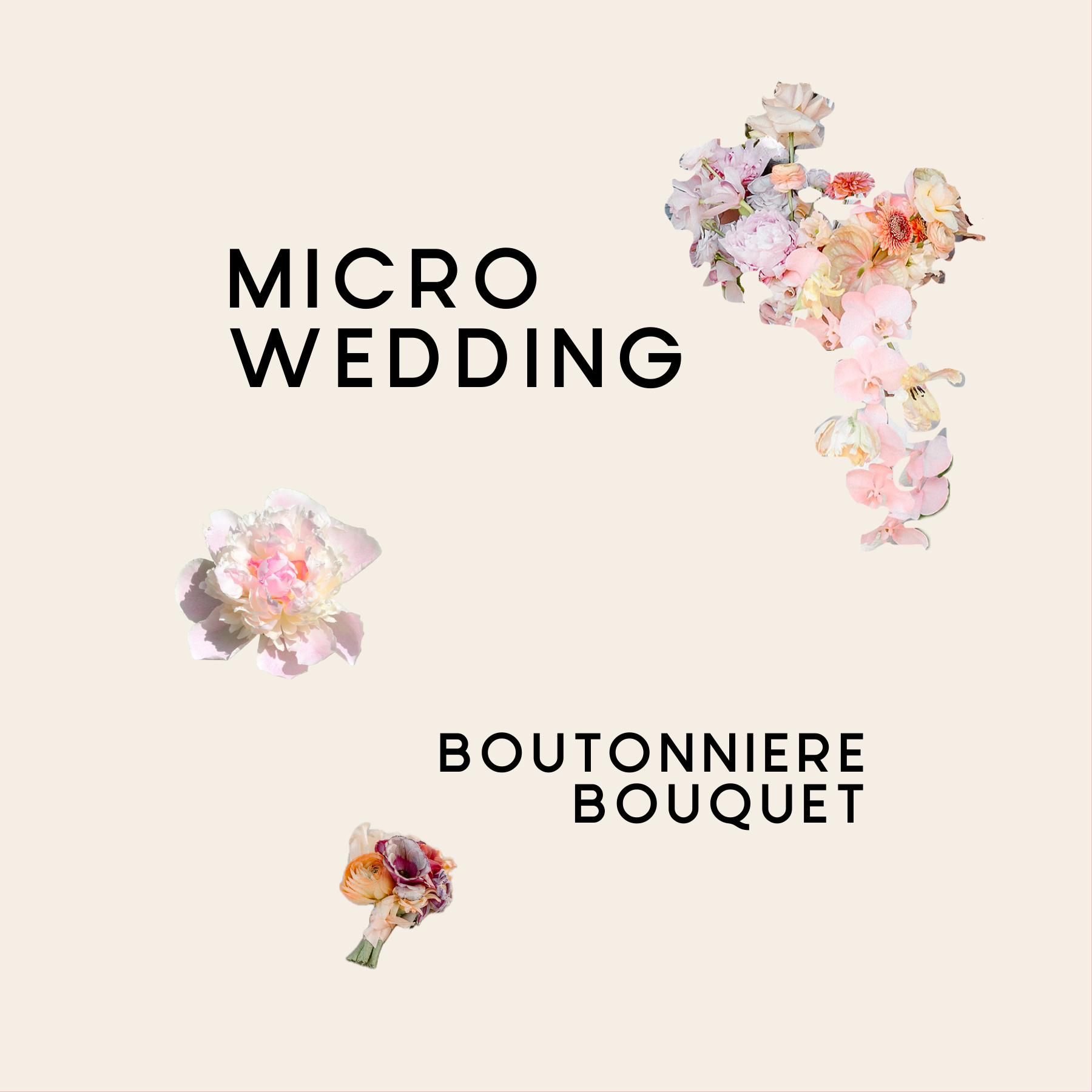 MICROWEDDING 2 - bouquet + boutonniere option