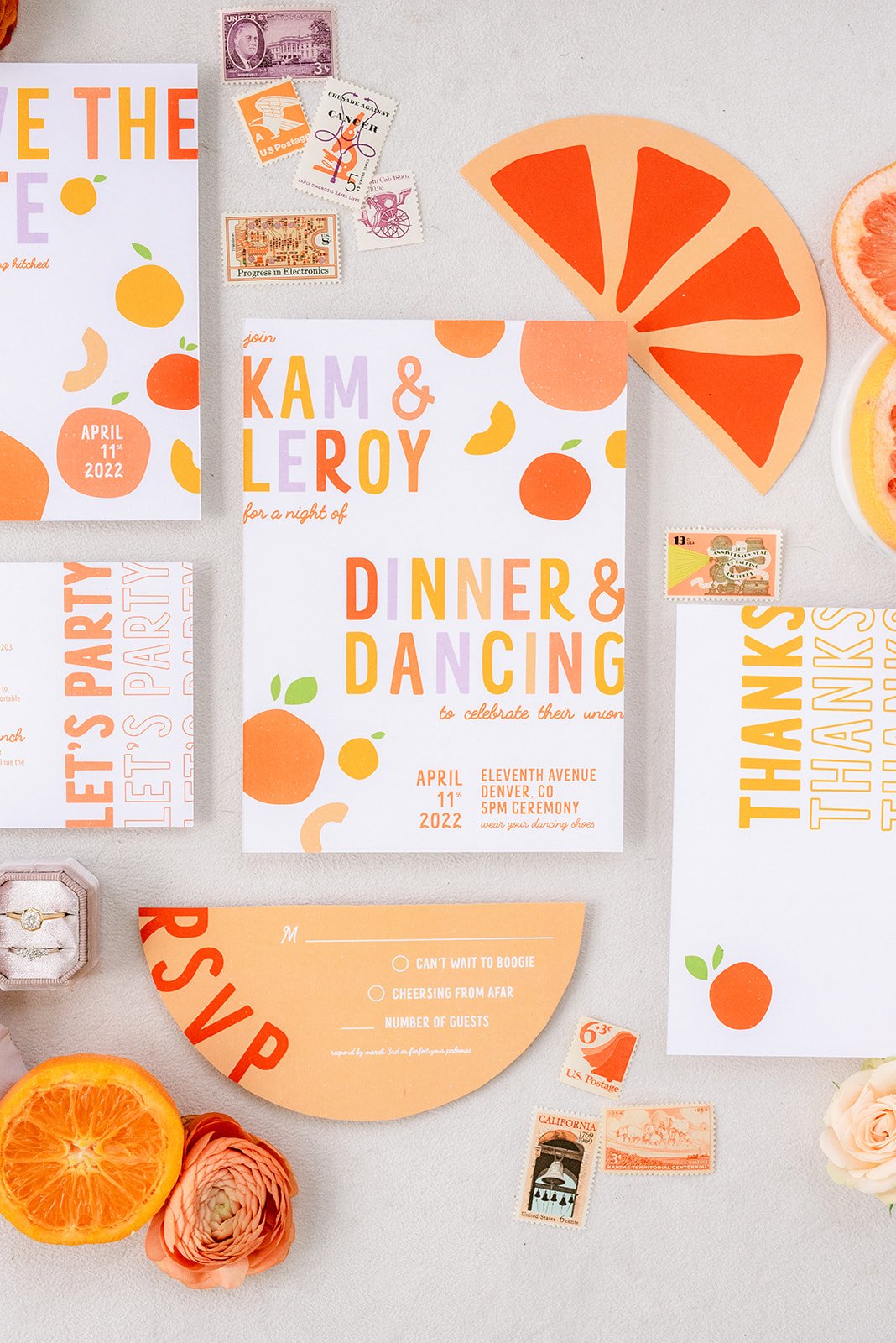 bright invitation suite
