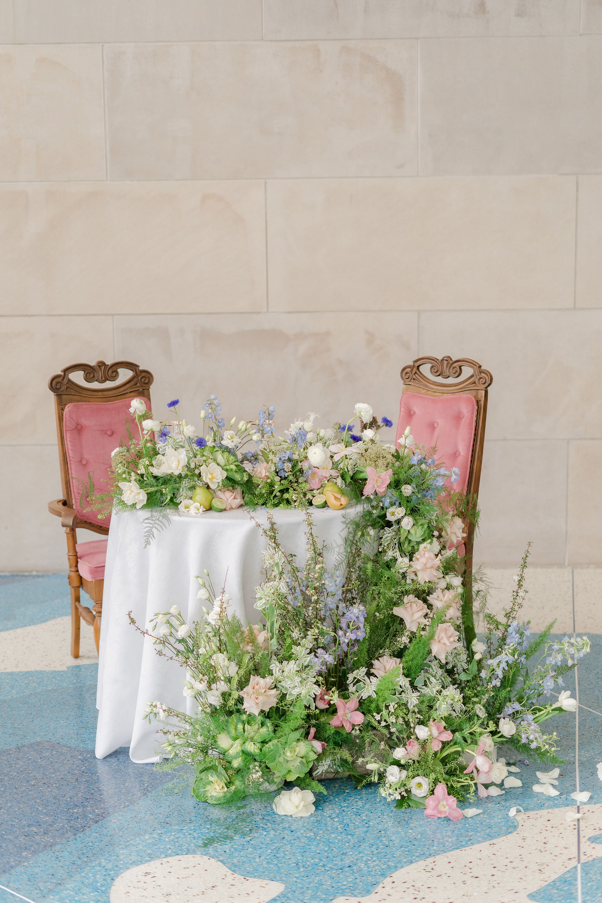 romantic wedding sweetheart table design