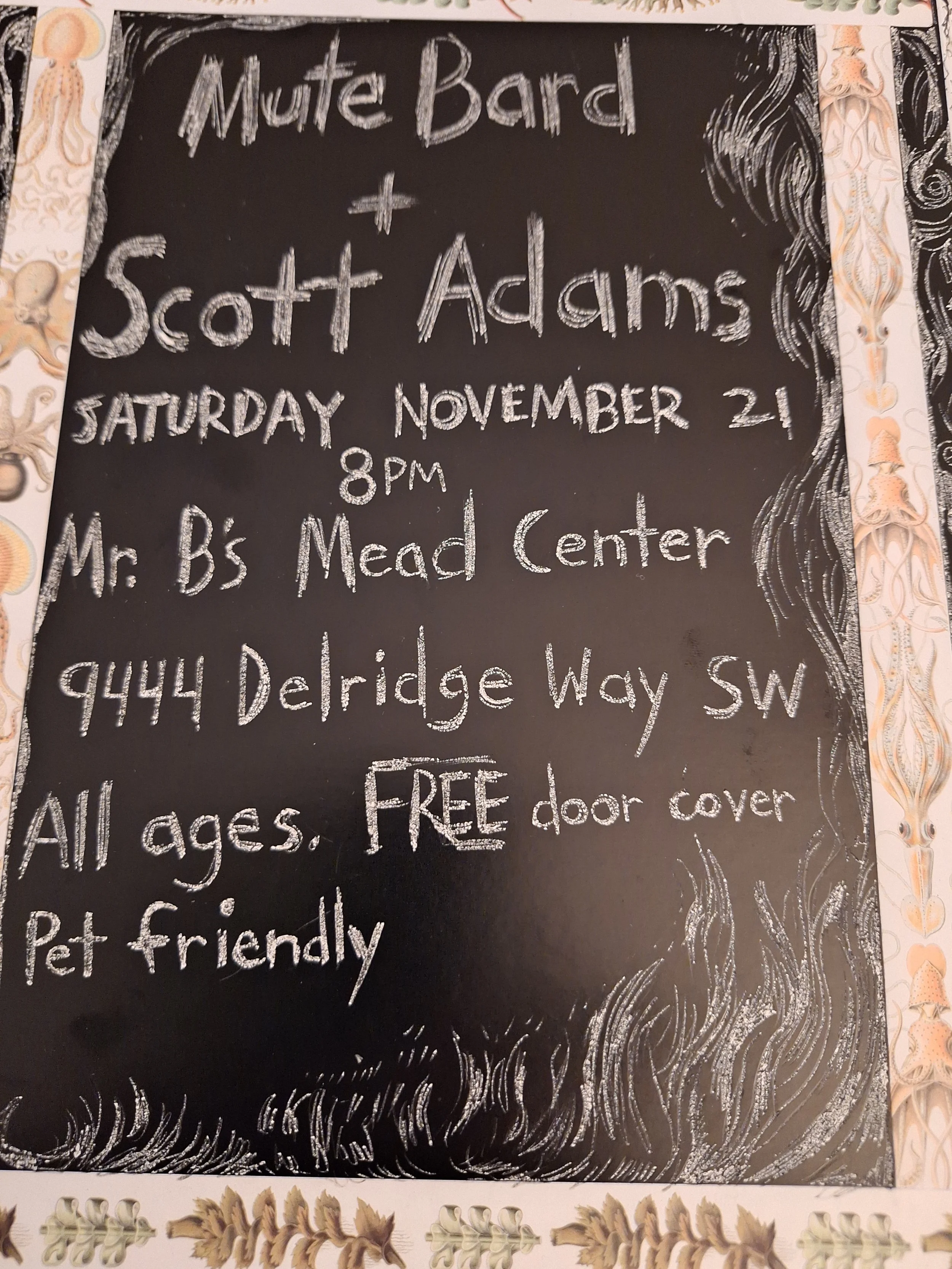 Live Music by Mute Bard and Scott Adams