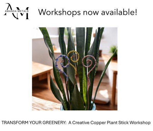 Amanda Metals Transform your greenery copper plant stick workshop at Mr. B's Mead Center