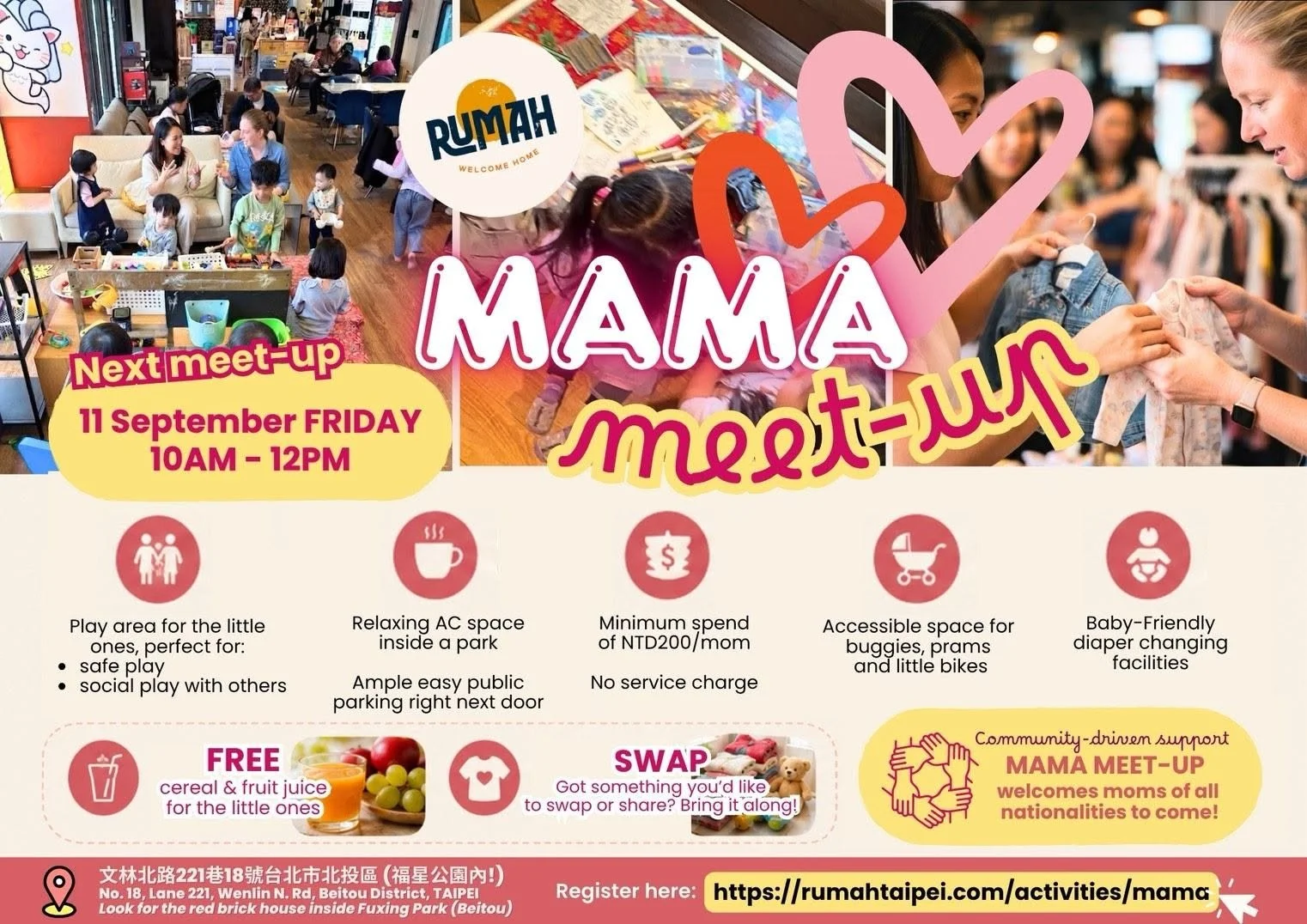 Fridays Mama Meet-up (Next 10/23)- Taipei