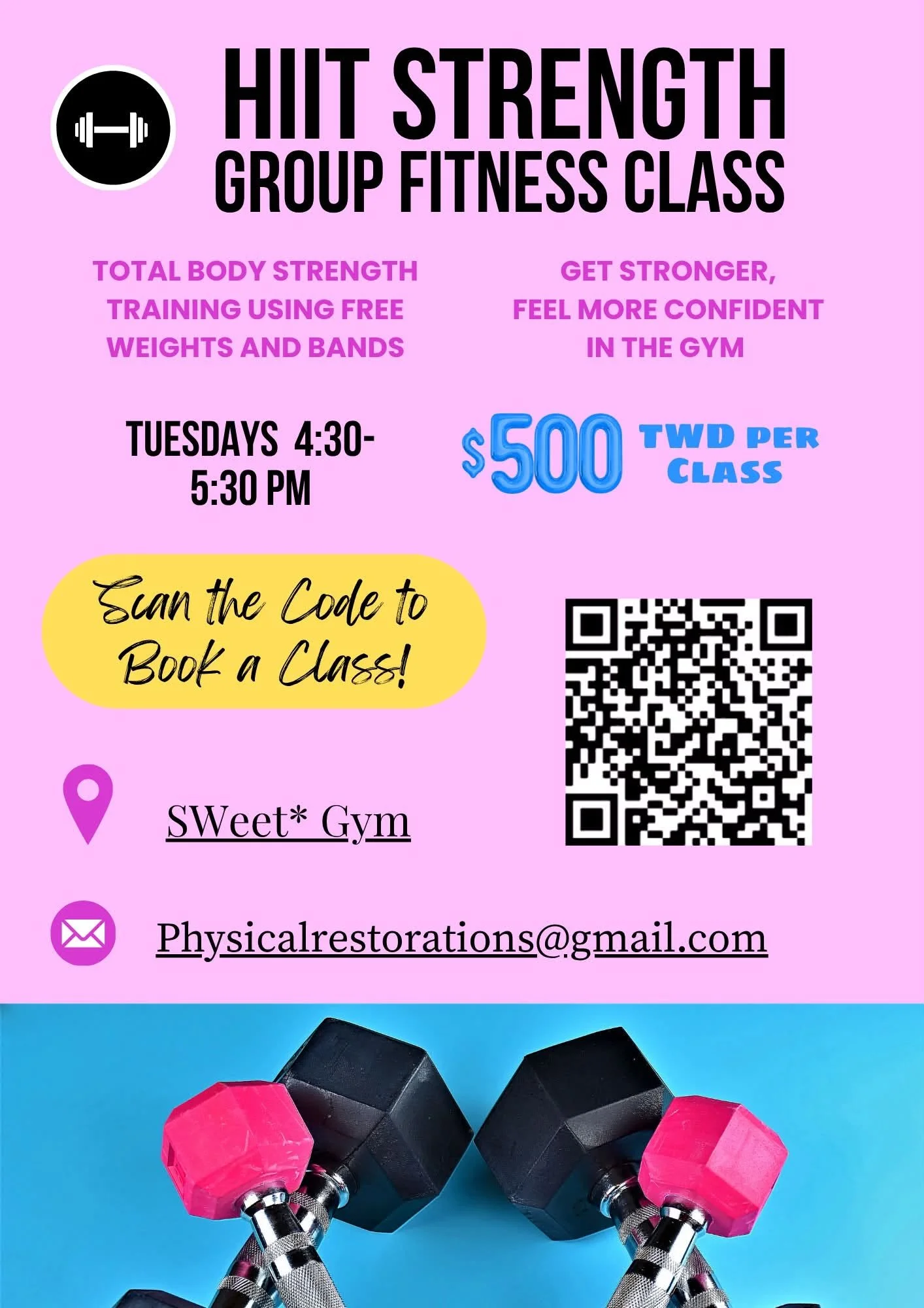 Tuesday PM HIIT Strength Training Group Class - Shilin/Taipei
