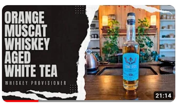 We are back at @westchinatea with the @whiskey_provisioner for round 2 of whiskey and tea. It's really a single malt whiskey finished in an orange muscat brandy paired with an aged white tea, but clever use of all the words.

This is a fantastic whis