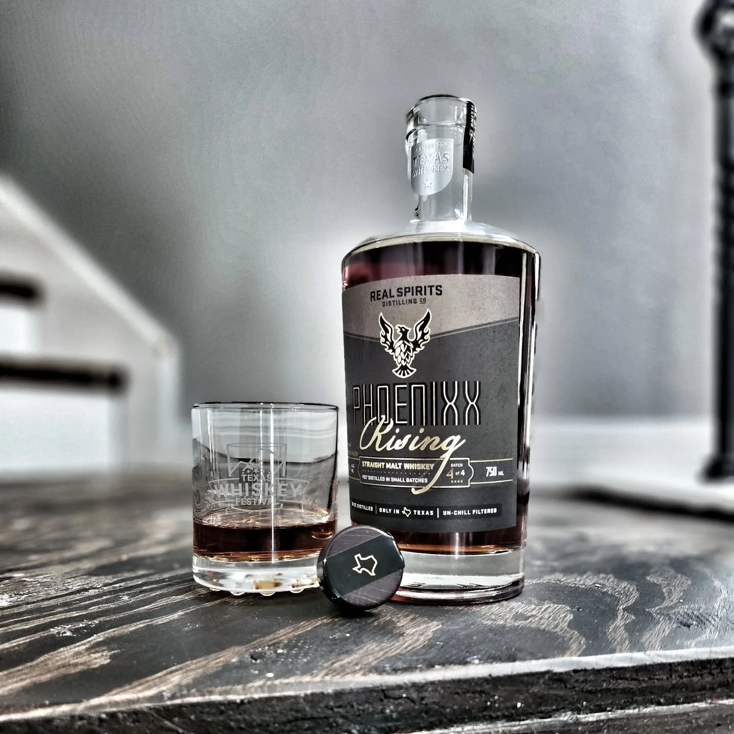 Ever sip something that made you pause&mdash;and then wonder why you waited so long to open it?

This is Phoenixx Rising&mdash;a five-year straight malt whiskey from @realspiritsdistilling down in Blanco, TX.

Batch 4 hits at 124 proof, and still man