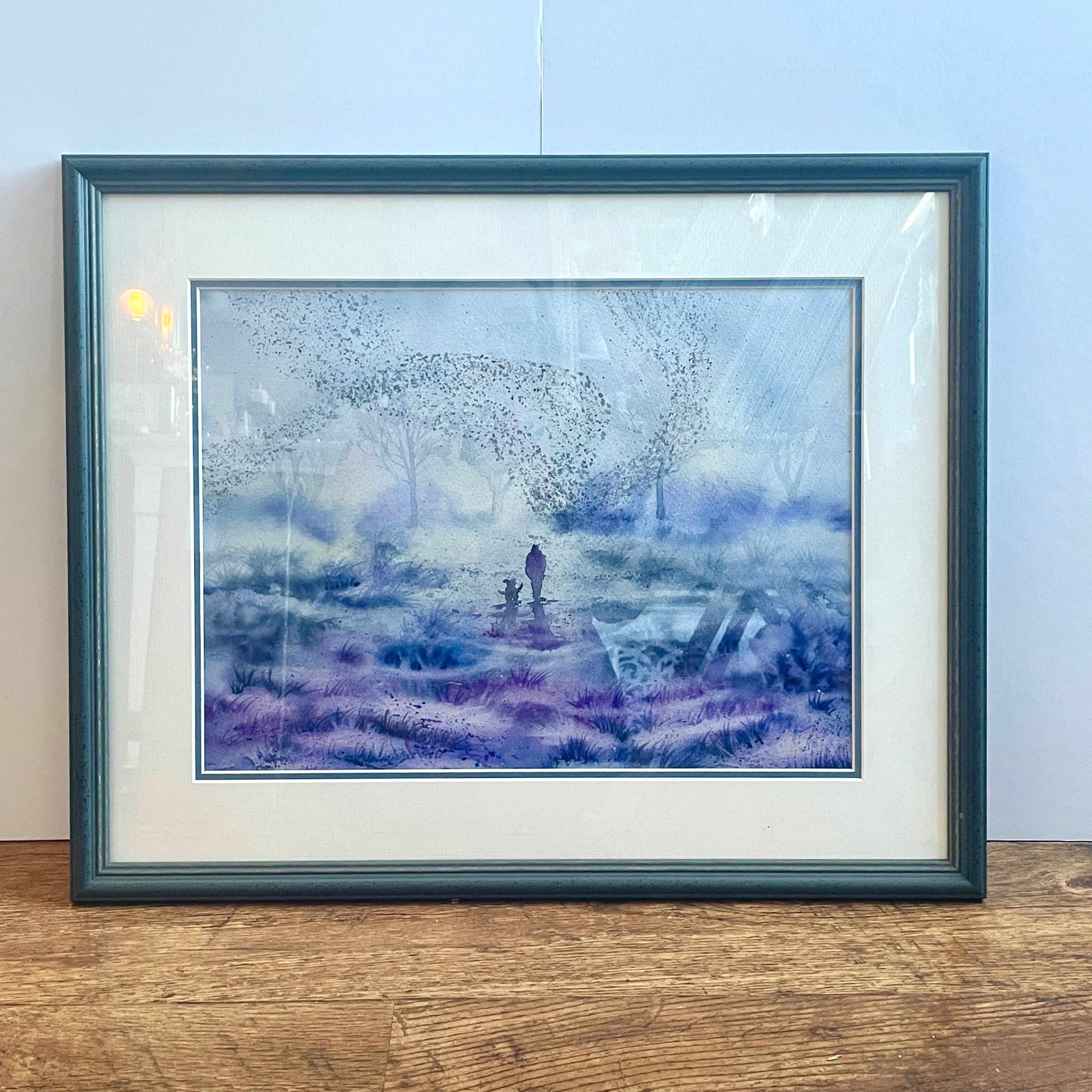 Murmuration over Richmond Park - framed .jpg