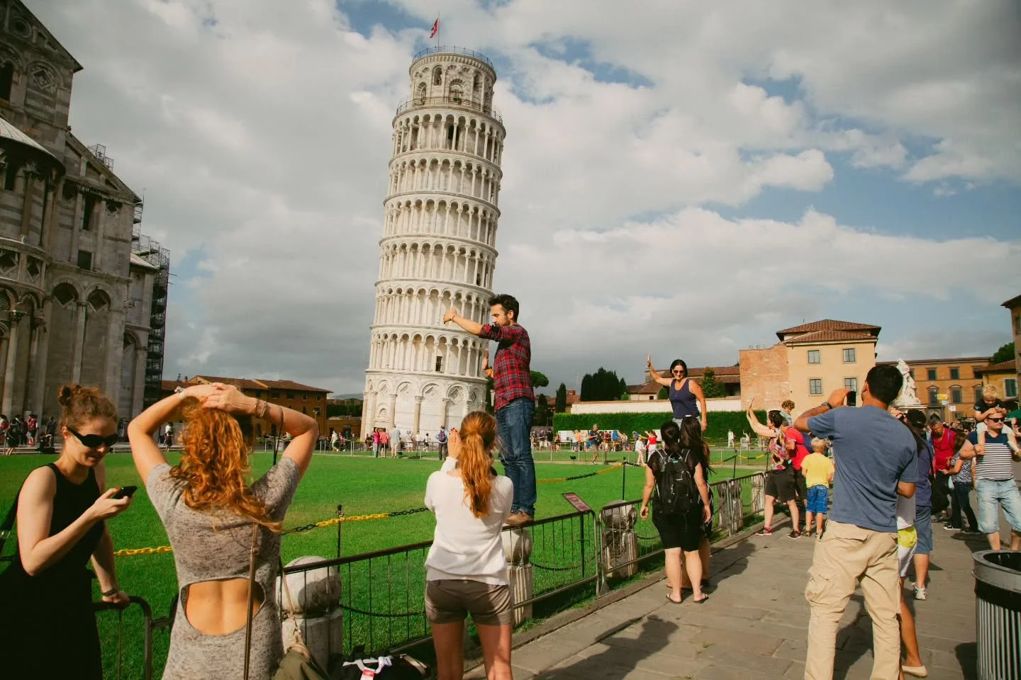 Always love observing people in spaces like this, and shooting a bit behind the scenes. Everyone trying to create their photo of holding up the tower