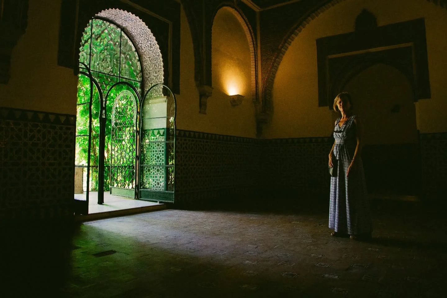 Mom in some moody lighting in Spain