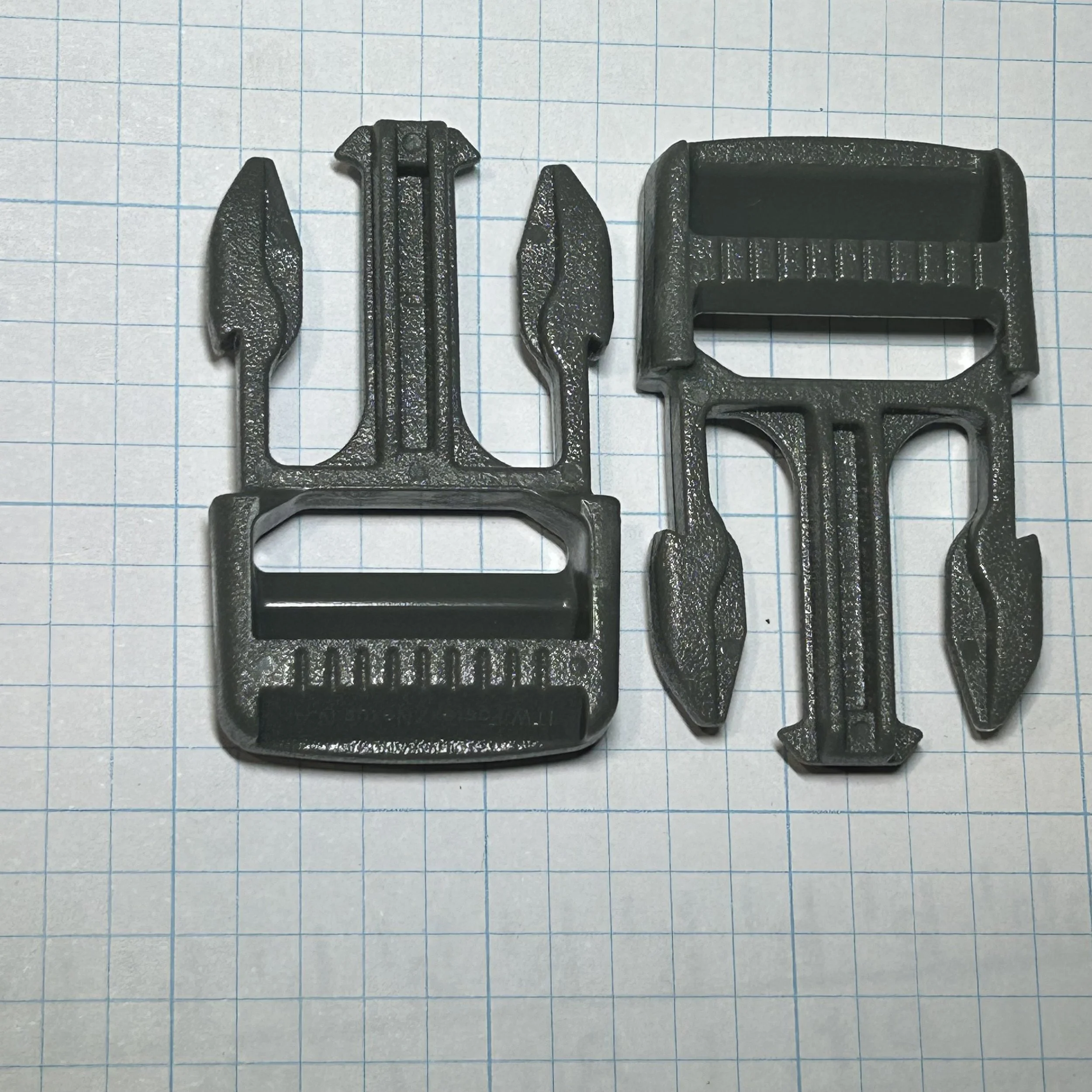ITW Heavy Duty Buckle GTSR 25mm Ladderlock Male Grey