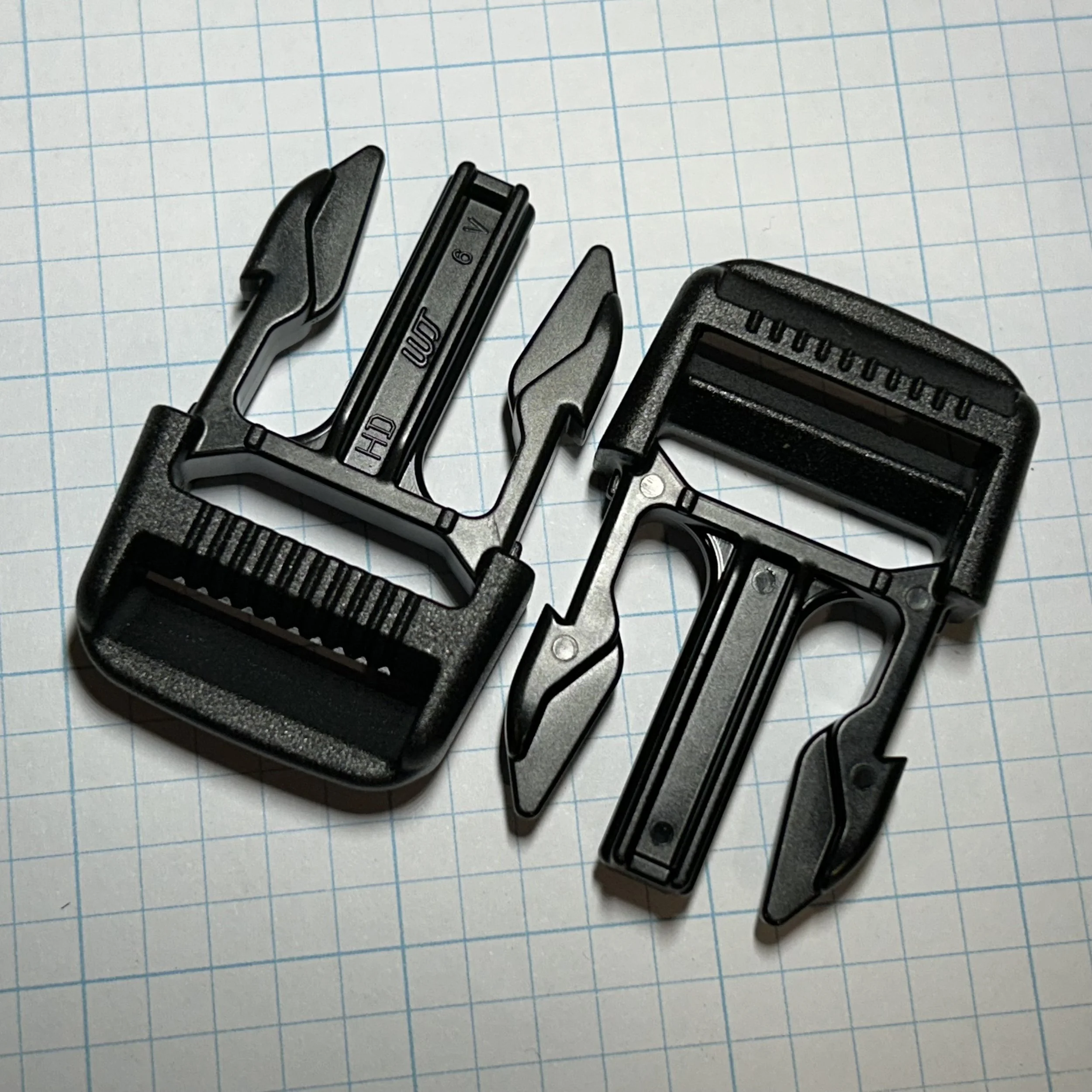Woojin Heavy Duty Buckle NT SR 25mm Male Adjustable Black