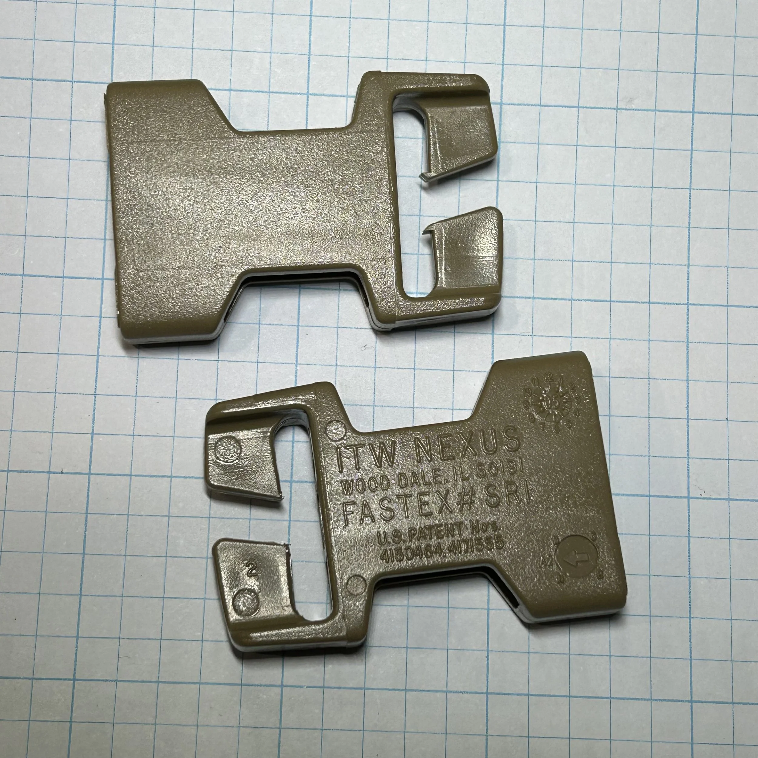 ITW Heavy Duty Buckle GTSR 25mm Female Split Bar Tan