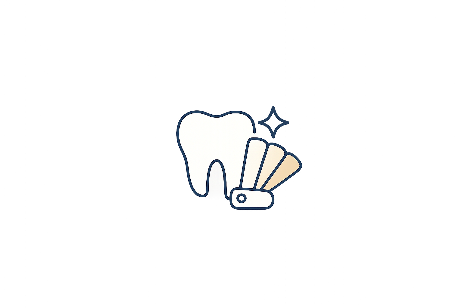 Digital illustration of a tooth, dental floss, and a sparkle, representing oral health or dental care.