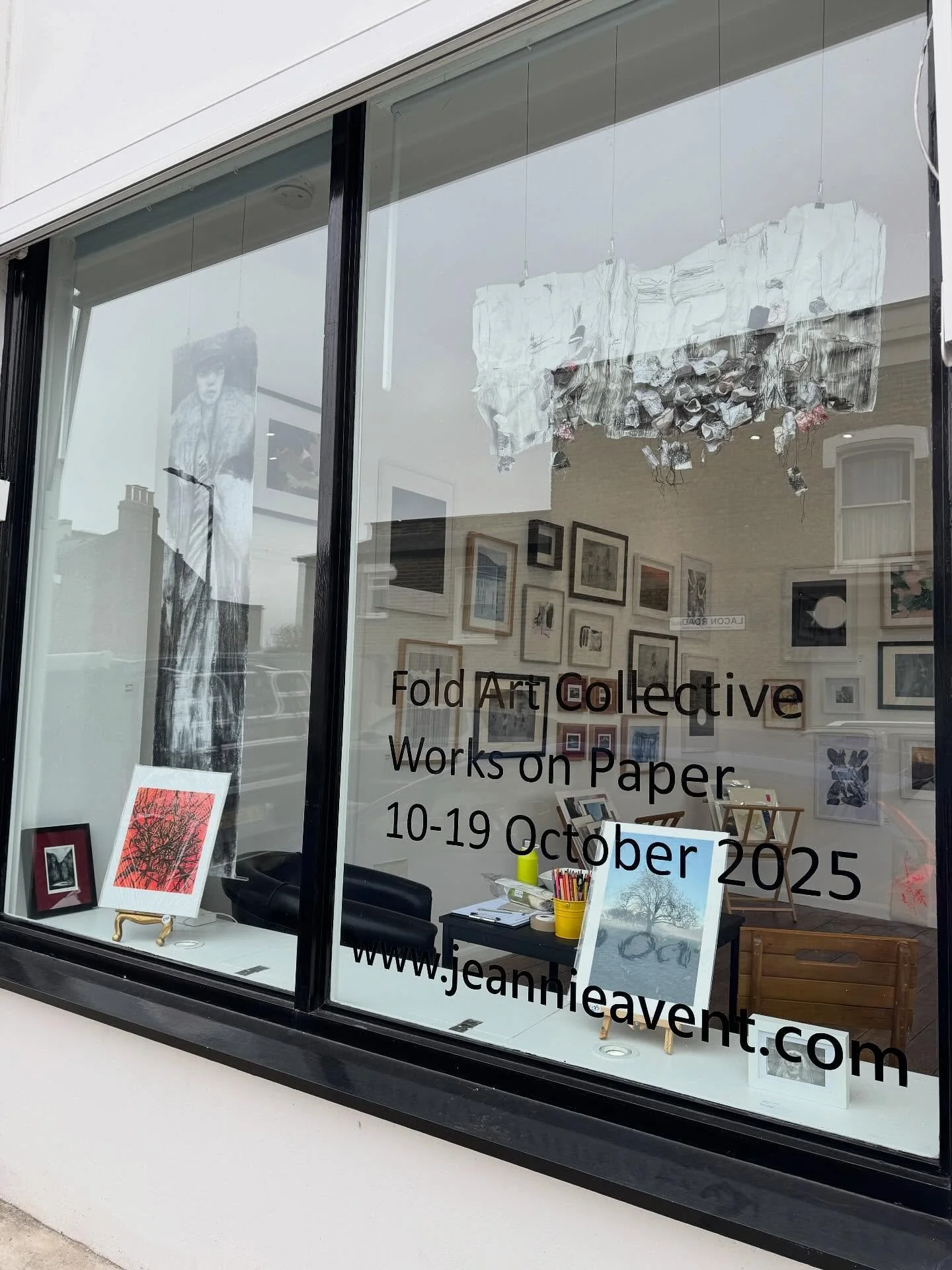 We&rsquo;re open! Pop down to @jeannieaventgallery on @lovenorthcrossrd until 5 today and every day this week. All works under &pound;400 and starting from &pound;75.

@foldartcollective 
@abigailelverd_artist 
@artfledgling 
@carmen_van_huisstede 
@