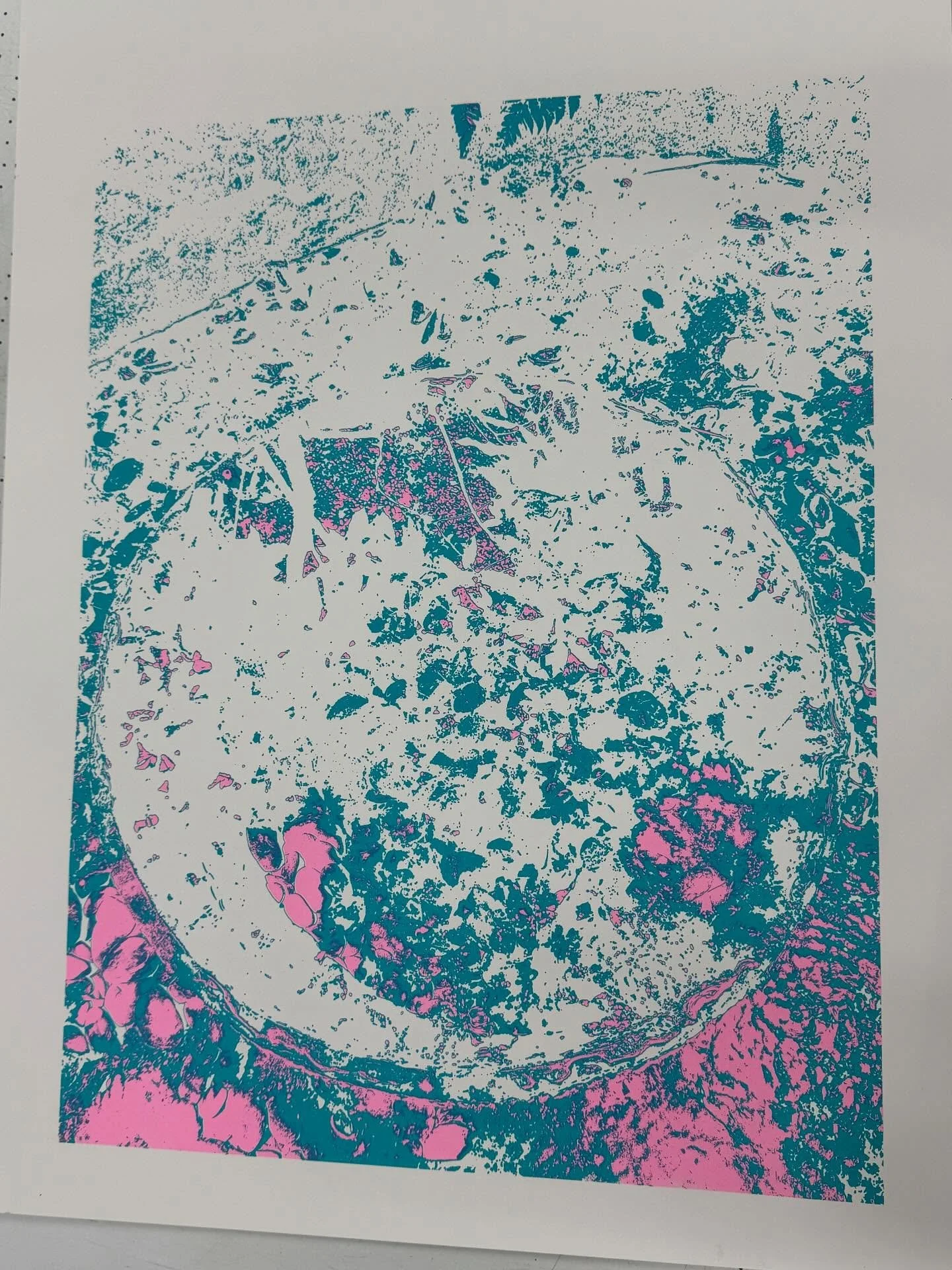 I&rsquo;ve been back at lovely @eastlondonprintmakers for community access and trying my hand at screen printing again. This is my second bash at this image of a well in the stunning gardens of the Meiji Jingu Shrine, taken in Tokyo this summer; I&rs