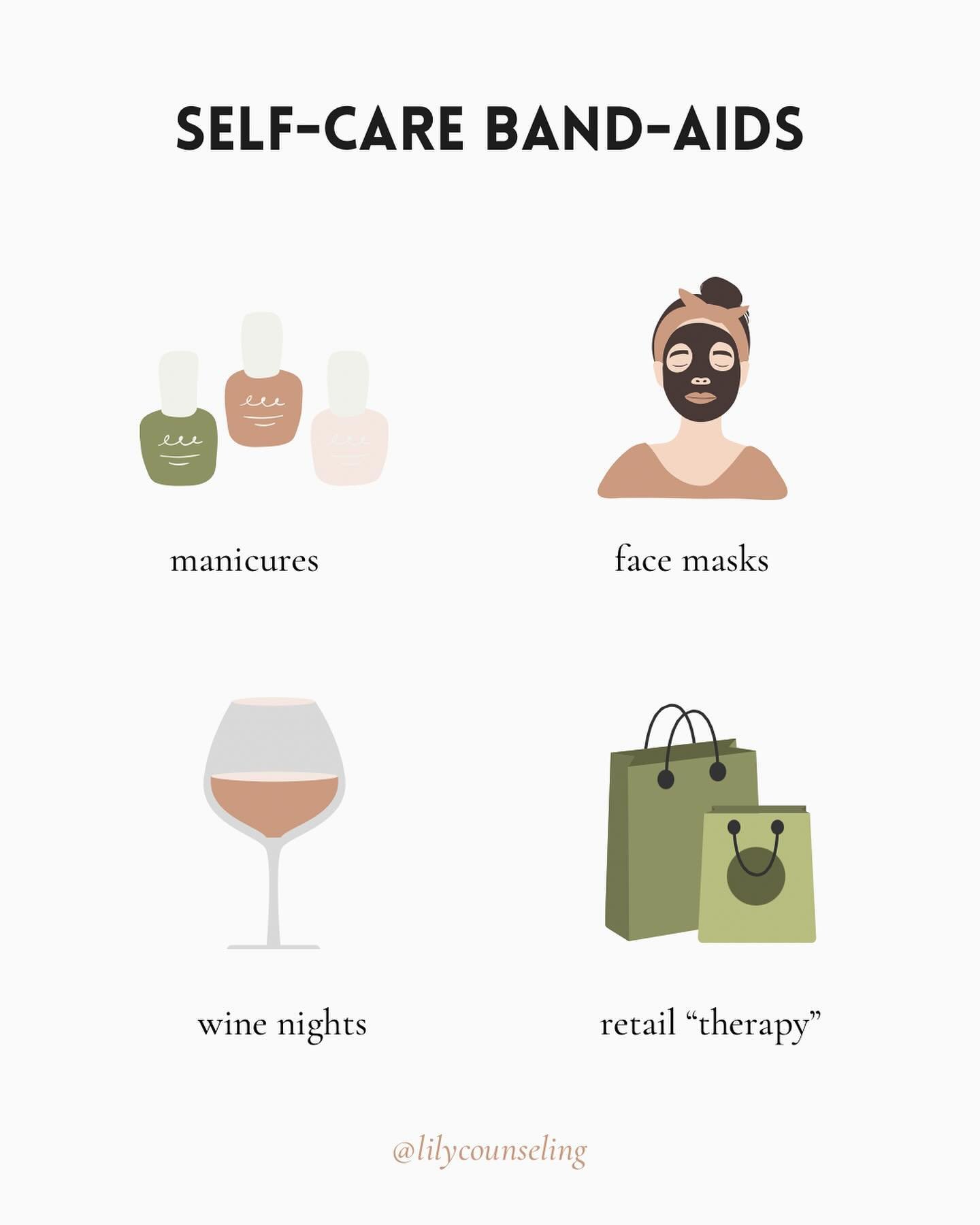 Are you✨self-care✨-ing or taking care of yourself?

💭 Look, there is absolutely nothing wrong with treating yo&rsquo;self to manicures, face masks, wine nights and shopping sprees. These are fun activities to pamper, unwind, socialize, etc- and they