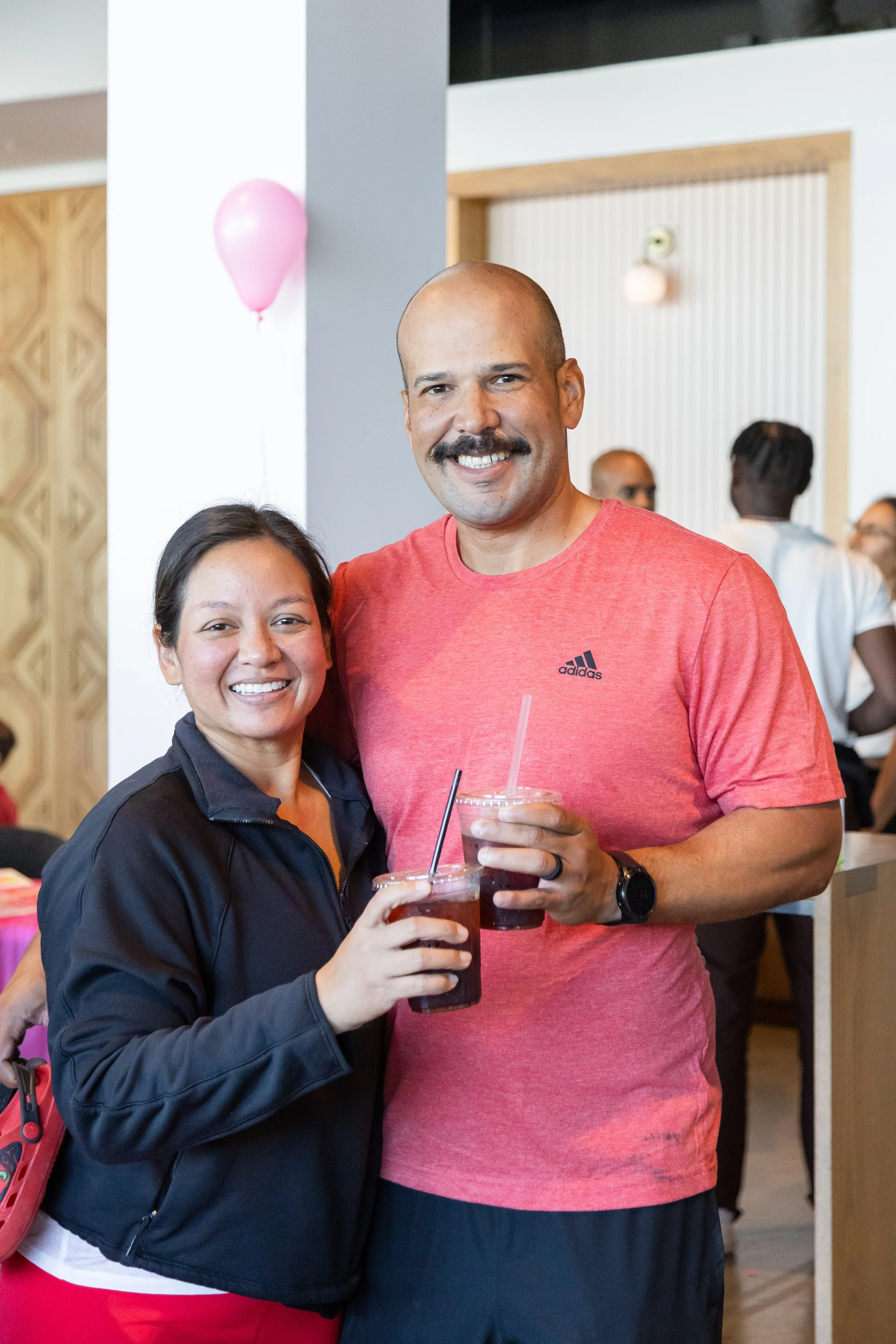 Parents enjoying coffee together at Young at Heart's Playdate at Hyde House
