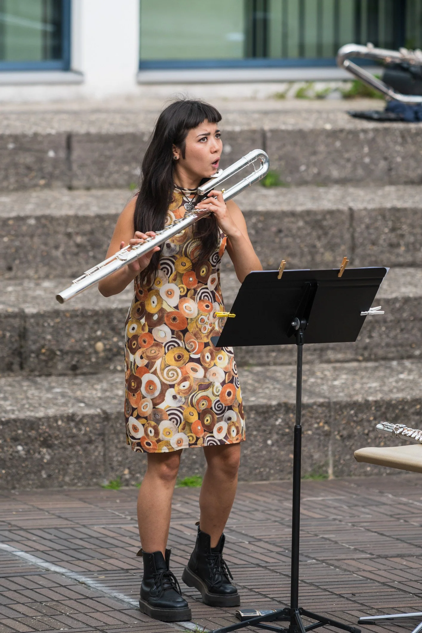 Student Phoebe Bognar in performance. Photo: Kristof Lemp.