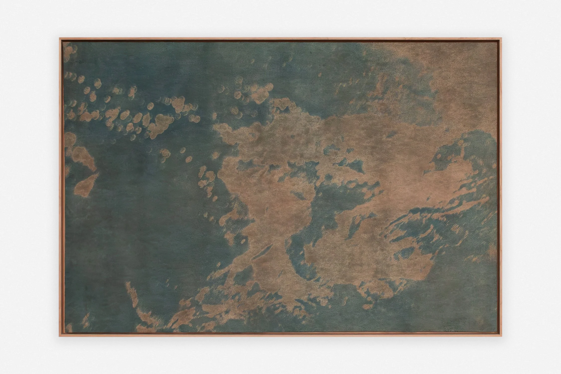       
  
     ← Back 
  
 
                 

 
   ◼︎ Waanplekken 109   Vivian Ammerlaan 2025   Tinted cyanotype on paper Paper size 116 x 77,5 cm Edition of 1 Framed in handmade cherrywood frame  € 3.700,00 
 




















  
  



    




