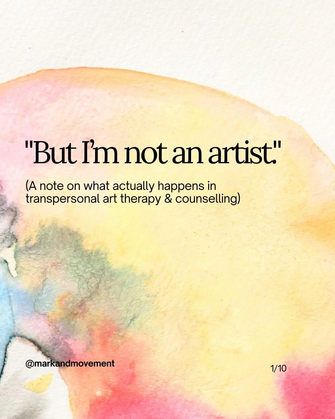 I hear it all the time: "But I&rsquo;m not an artist."

What I am really hearing underneath that is, "I'm scared." And it makes complete sense.

Art therapy gets people confused. You might wonder if I'm going to teach you how to d