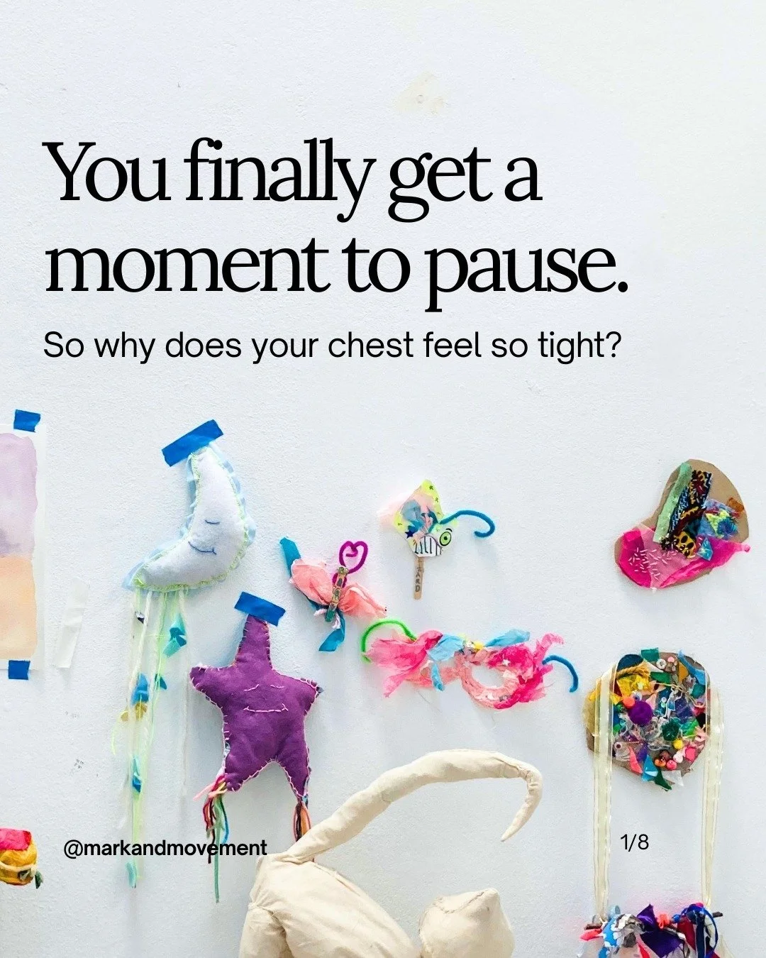 Perhaps this sounds familiar. You finally get the time to tend to yourself. Maybe you wanted to make something, move your body, or just sit down with a project you have been dreaming about.

And suddenly, there is a tightness in your chest.

You have