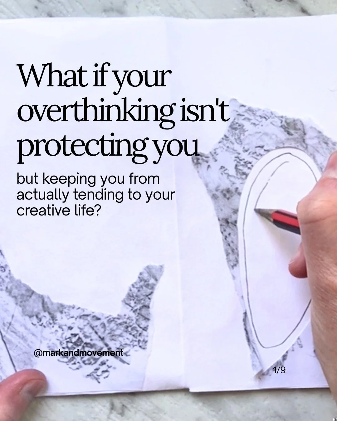 Does this ever happen to you? 

You finally set aside the time, settle into your spot with a project, and then your head takes over. You sit there mentally running through five different ways to begin, and ten minutes later, you put it all away. 

It