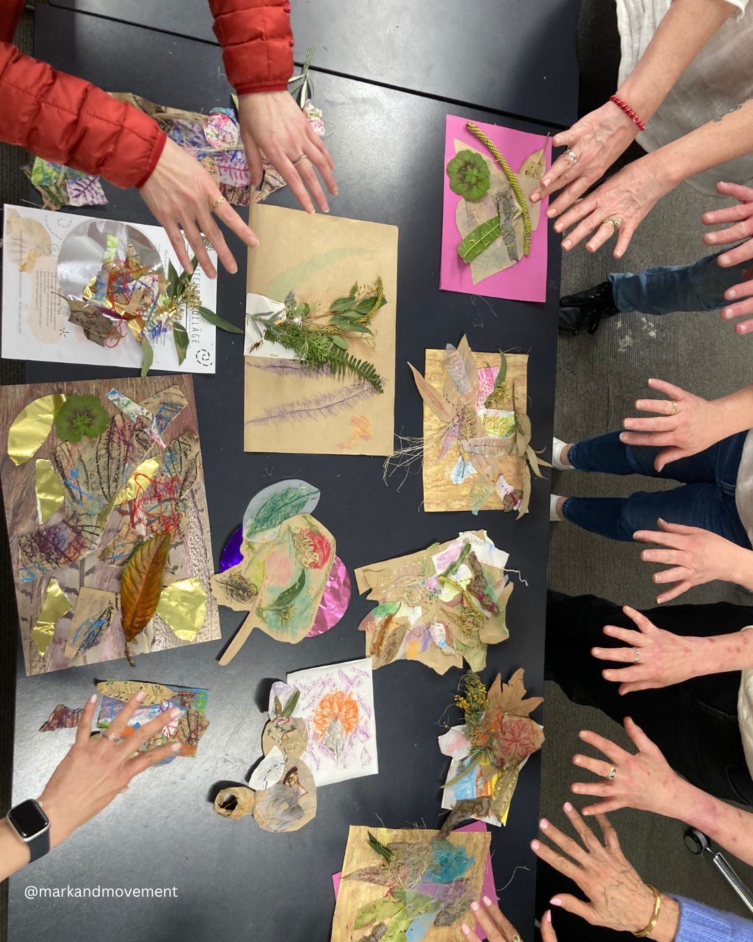 Stitcted Collage with nature at hurstville library