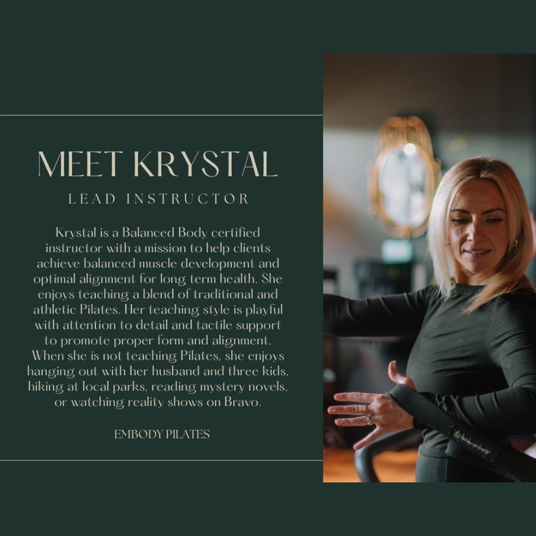 Have you attended one of Krystal&rsquo;s classes yet? Although, Krystal is not new to Embody, she is now our Lead Instructor and the studio wouldn&rsquo;t be the same without her! We love you, Krystal 🫶🏼 You can catch her at the following class tim
