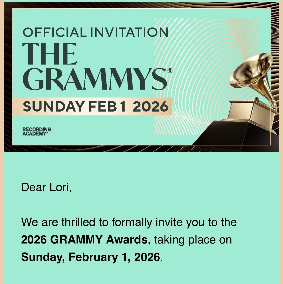 THE 2026 GRAMMY AWARDS CEREMONY