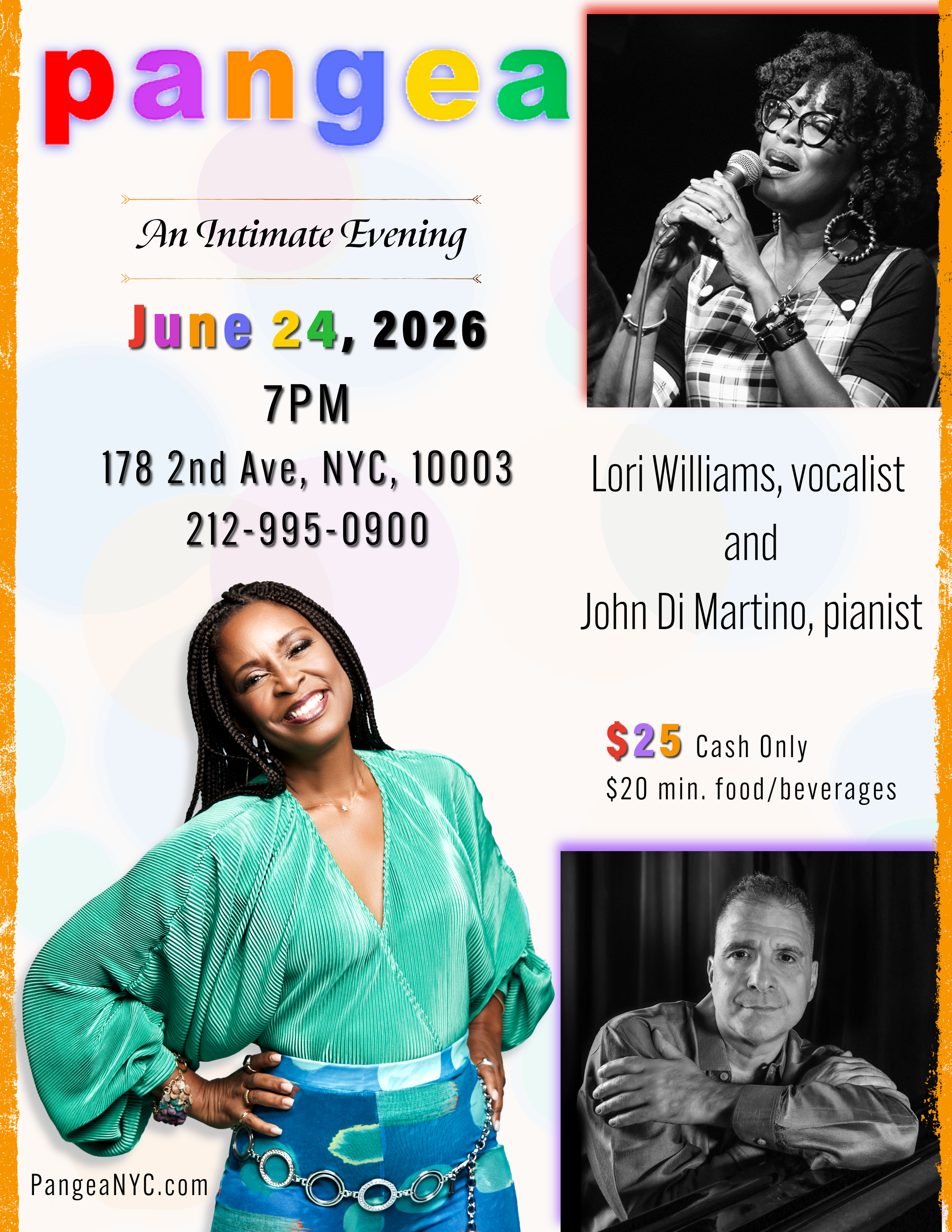 An Intimate Evening at Pangea - with Lori Williams and John Di Martino