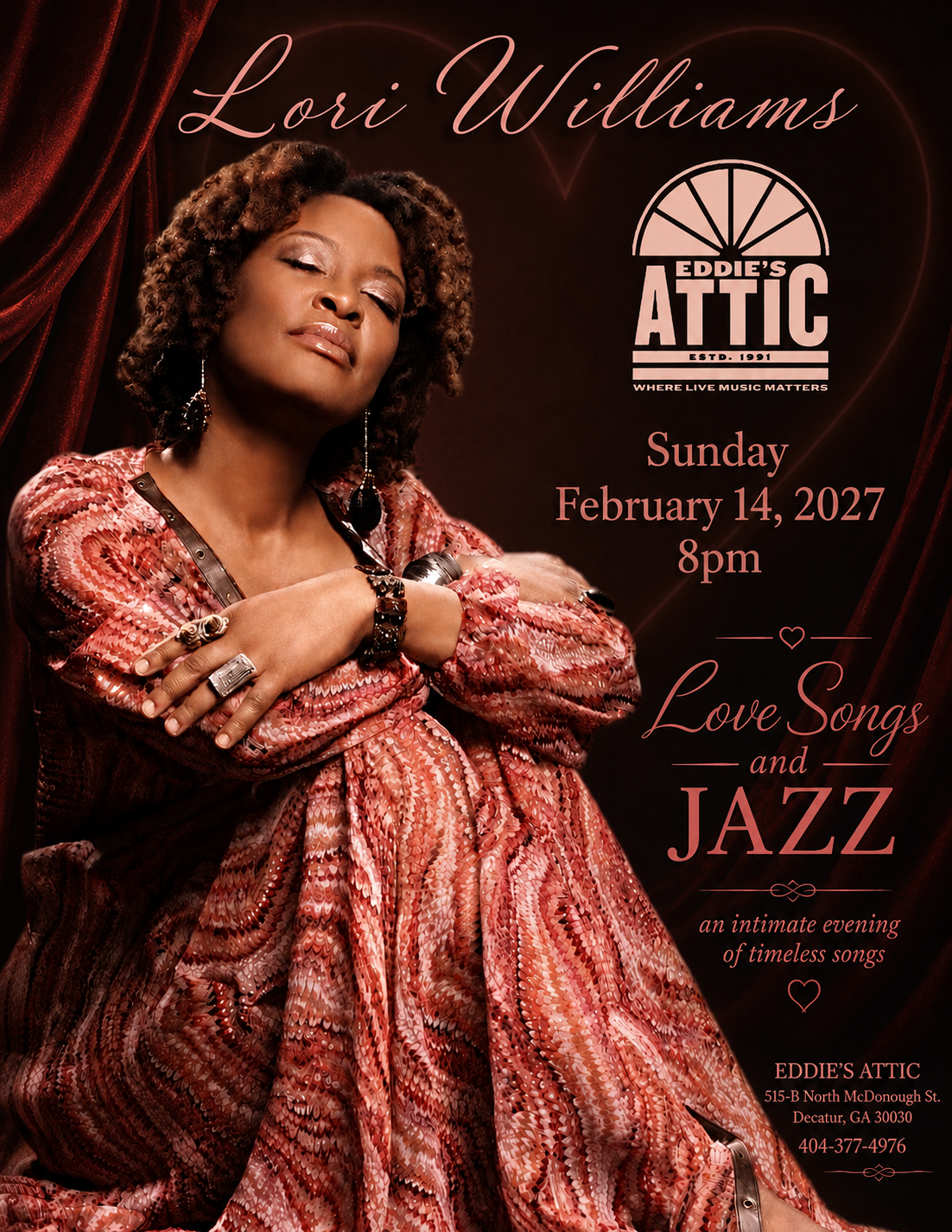 Love songs and Jazz with Lori Williams at Eddie’s attic