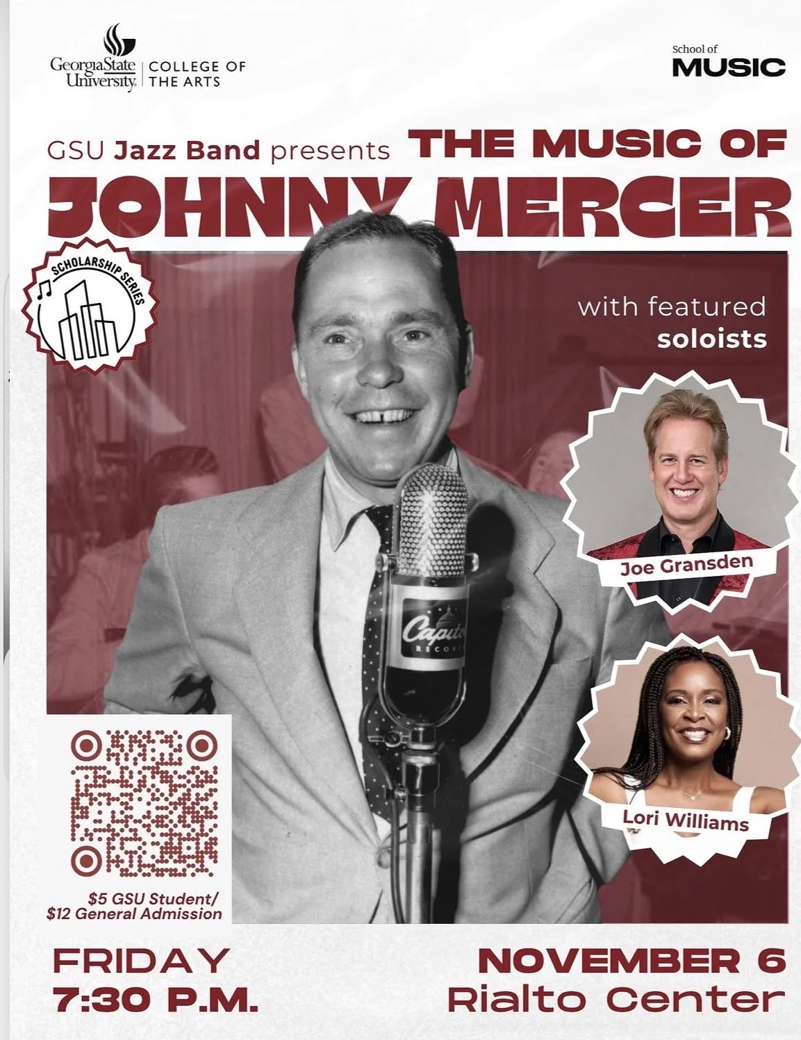 GSU Jazz Band Presents The Music of Johnny Mercer with featured soloists Joe Gransden and Lori Williams