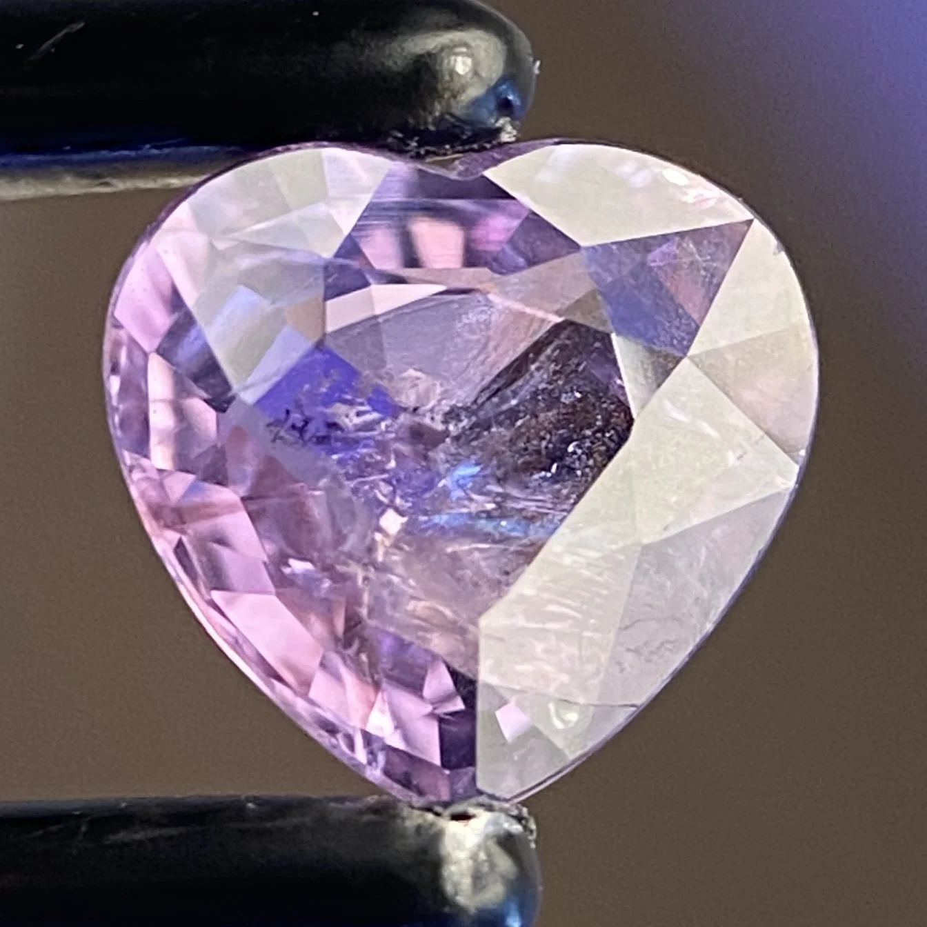 1.12 ct purple Tanzanian sapphire heart