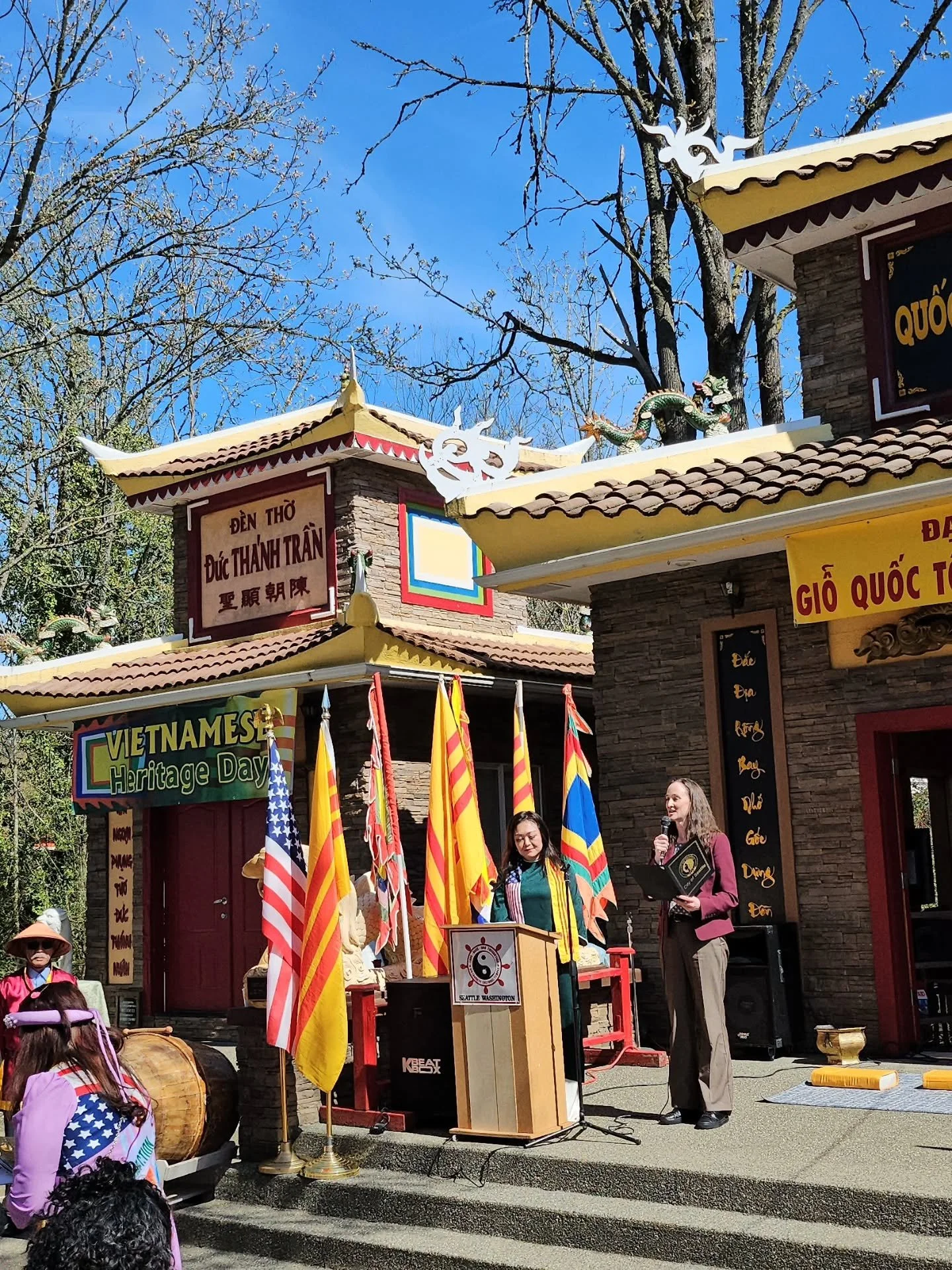 April 4, 2026.  For the annual Vietnam Founders Day, Giổ Tổ H&ugrave;ng Vuong, Mayor Katie Wilson read the proclamation for Vietnamese Heritage Day following the traditional ceremony.  Tukwila City Councilmember Jane Hồ expressed our community's grat
