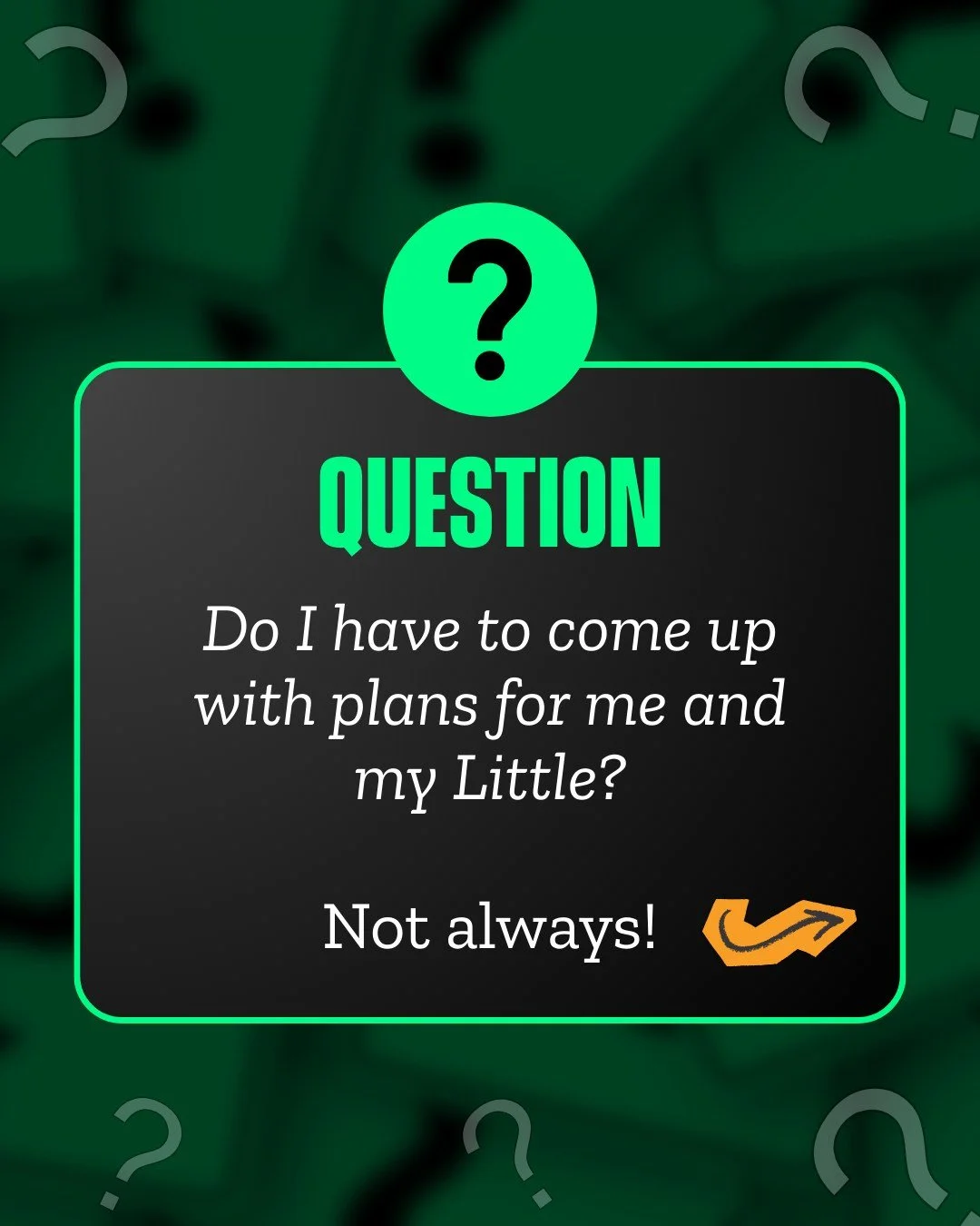 It's a good question... &quot;Do I have to come up with all these activities for our match outings?&quot; Well we're here to say: 🙅NO🙂&zwj;&harr;️

Big Brothers Big Sisters of Kentuckiana hosts free and engaging activities every month for our Bigs 