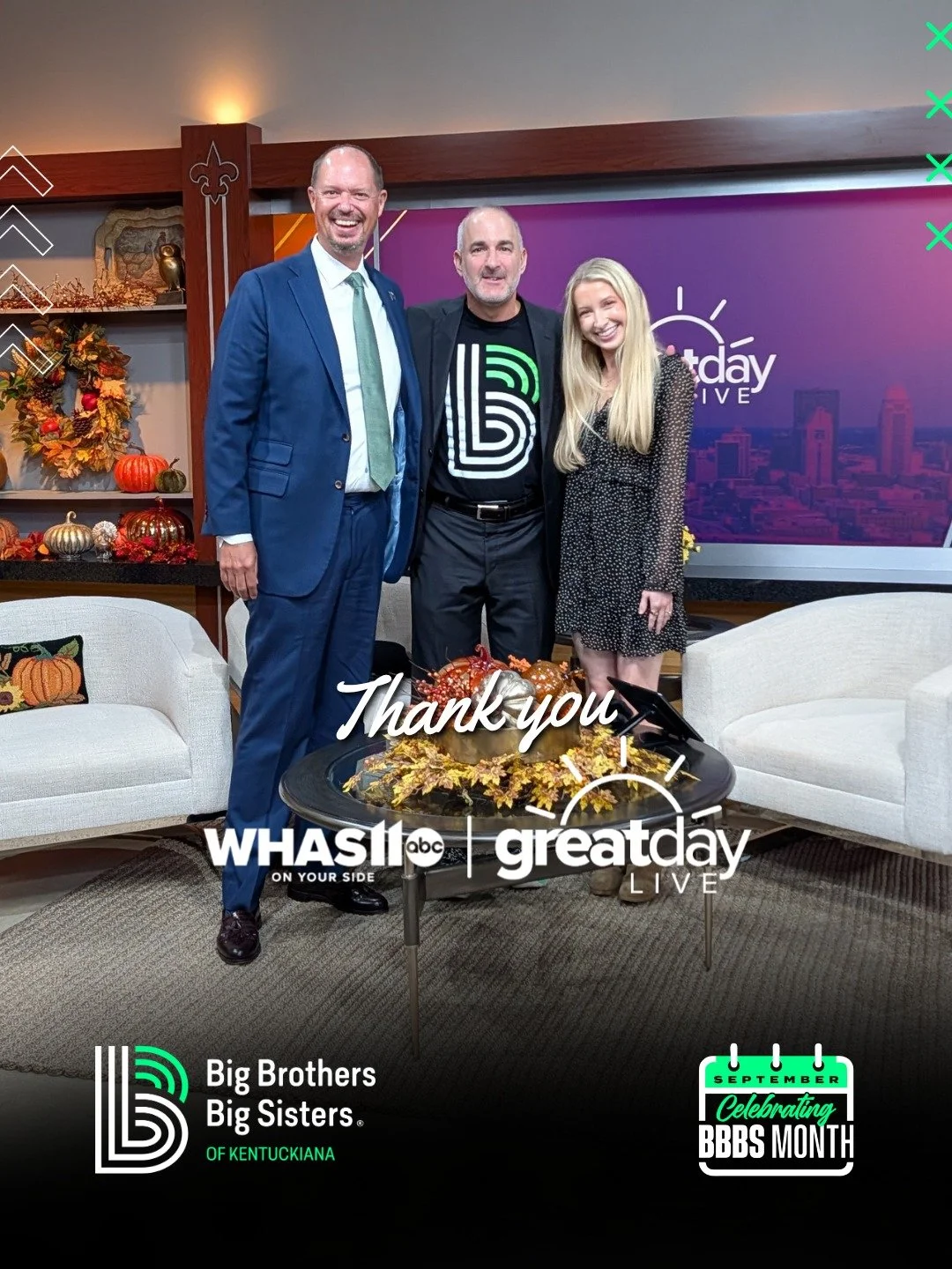 A BIG thank-you to @ellemariebottom and the amazing team @greatdaylive for having us on the show this morning! We loved the opportunity to share more about our mission, celebrate Big Brothers Big Sisters Month, and give you a little sneak peek at wha