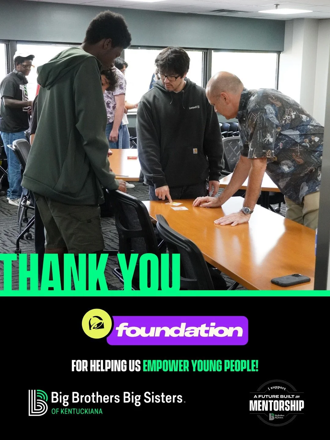 As #BBBSMonth continues, we're happy to share that our School to Work program is back up and running! 💚

School to Work connects connects high school students with local workplaces, where employees and other community professionals serve as Mentors.