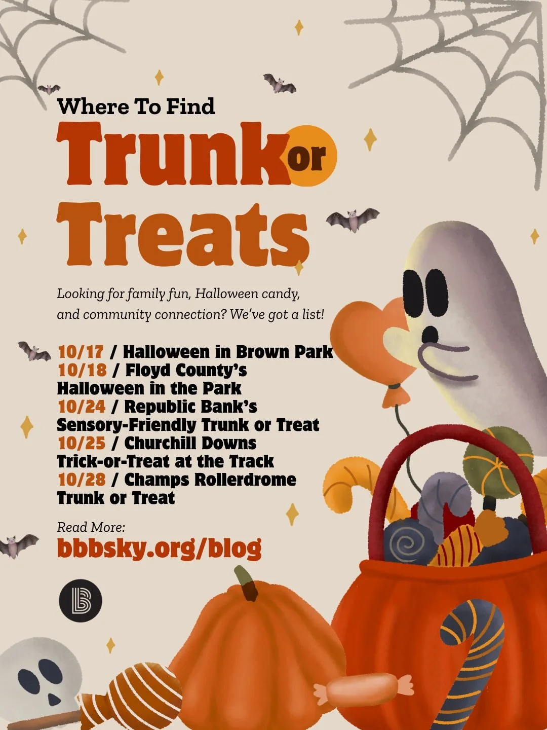 Looking for fun, family-friendly ways to celebrate Halloween? 👻 We&rsquo;ve rounded up local Trunk or Treat events happening around Louisville and Southern Indiana!

From decorated cars and costumes to candy and community fun, Trunk or Treats are a 