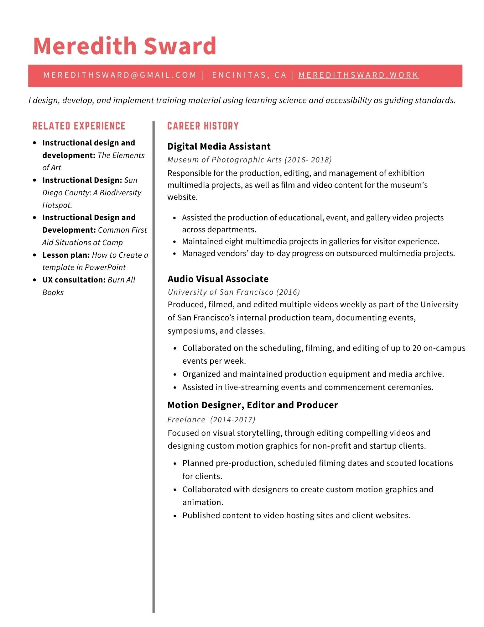 SWARD RESUME PAGE 2