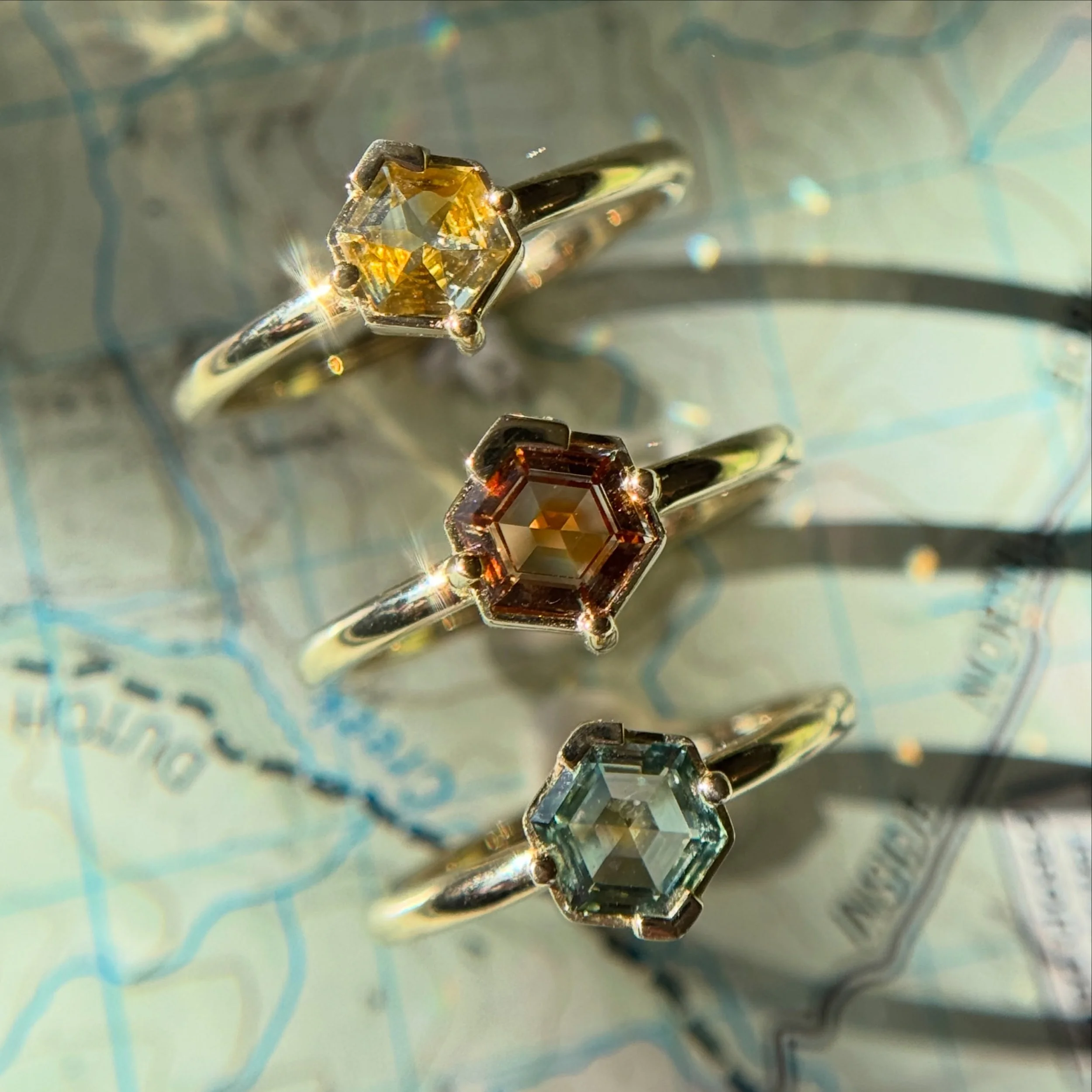 Introducing:The Due North Compass Collection 🏔️

I&rsquo;m SO excited to finally share these brand new one of a kind beauties with you.  This is a capsule collection of carefully curated Montana Sapphire engagement rings. Each set with a unique Mont