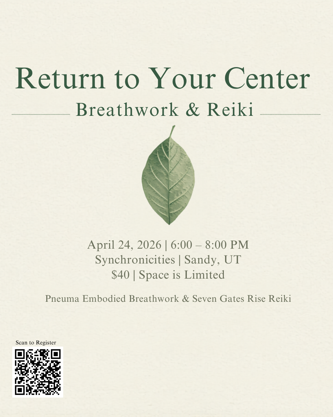 Return to Your Center Breathwork & Reiki
