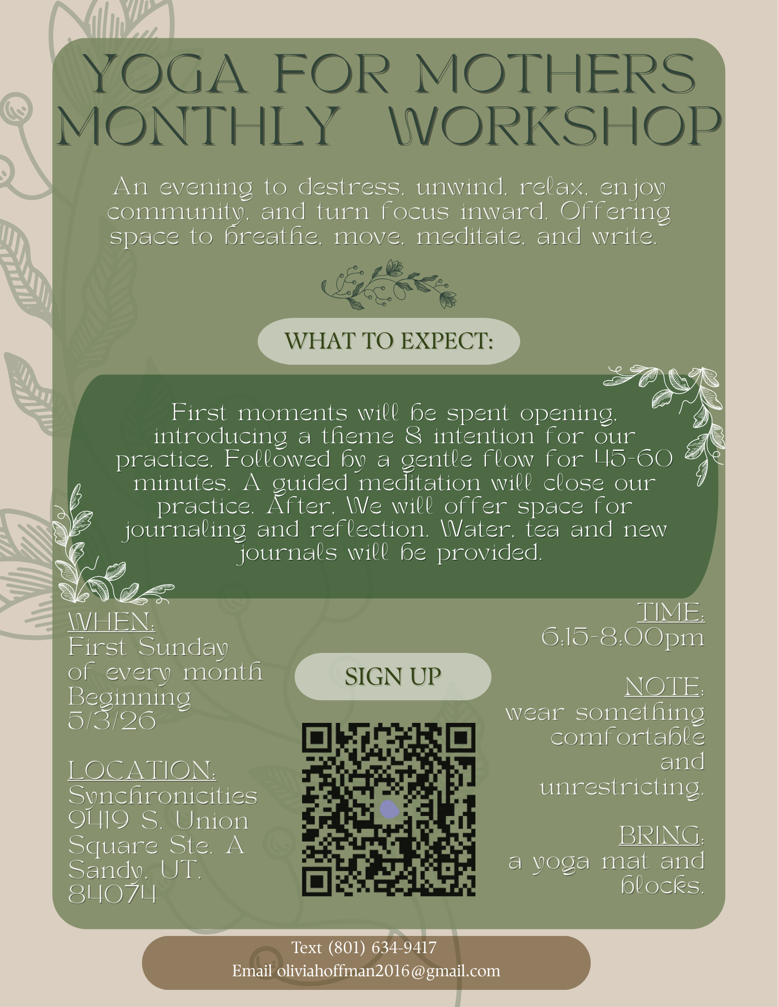 Yoga for mothers workshop