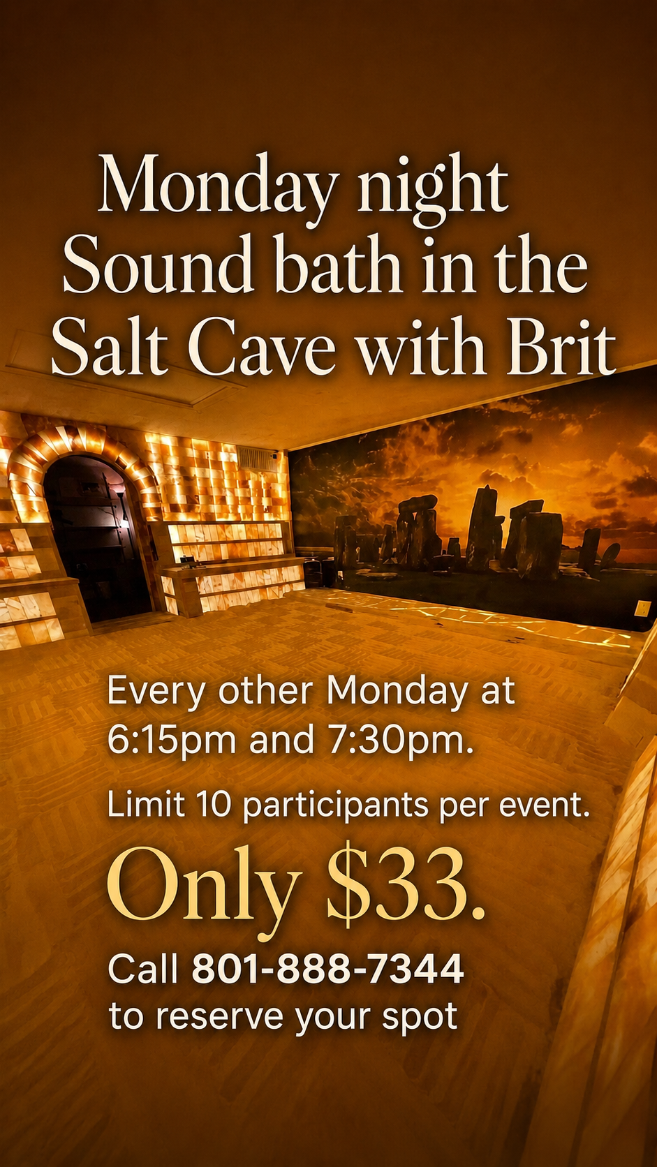 Monday Night Sound Baths in the Salt Cave with Brit