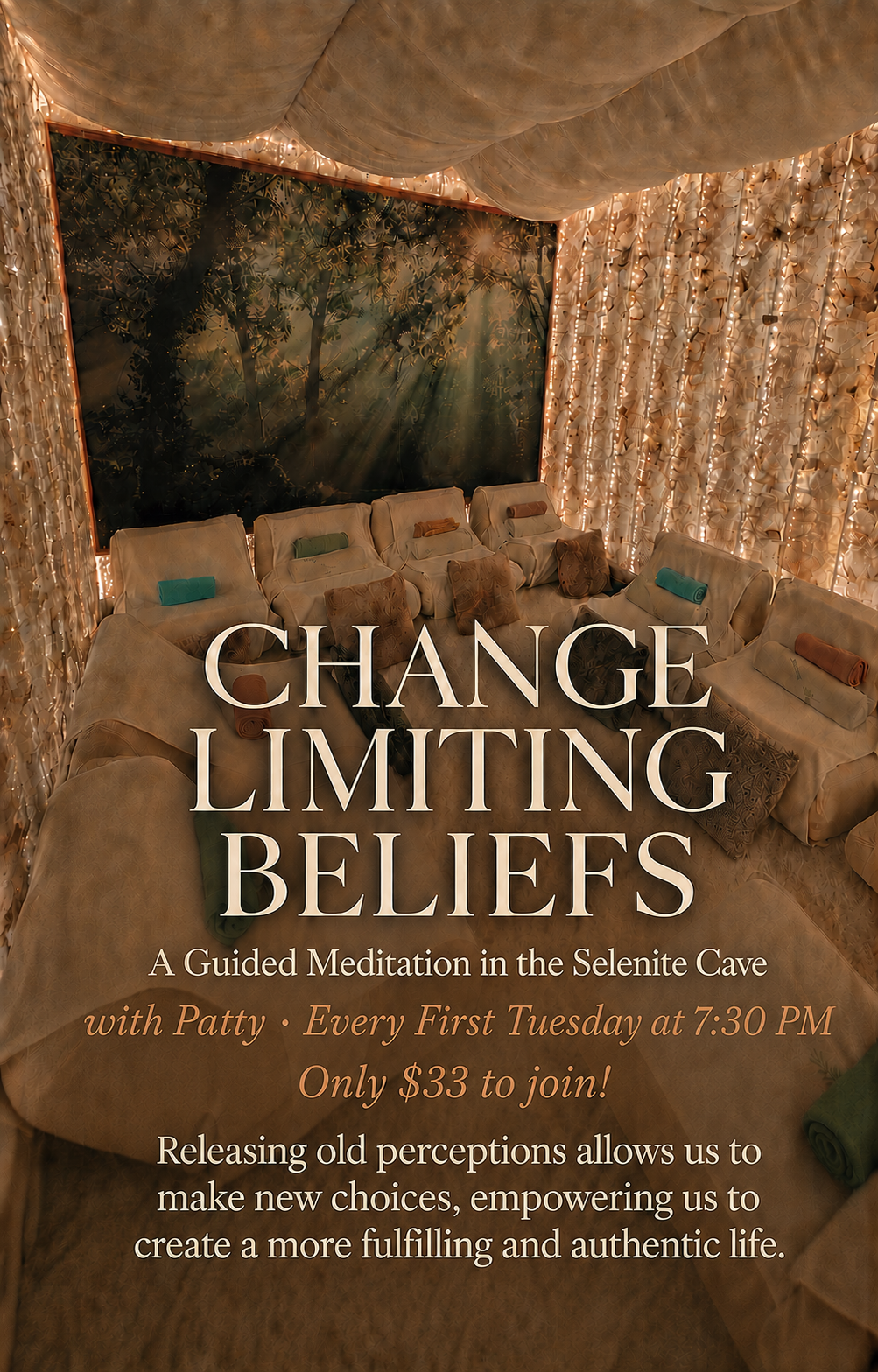 Change Limiting Beliefs, A Guided Meditation in the Selenite Cave - with Patty