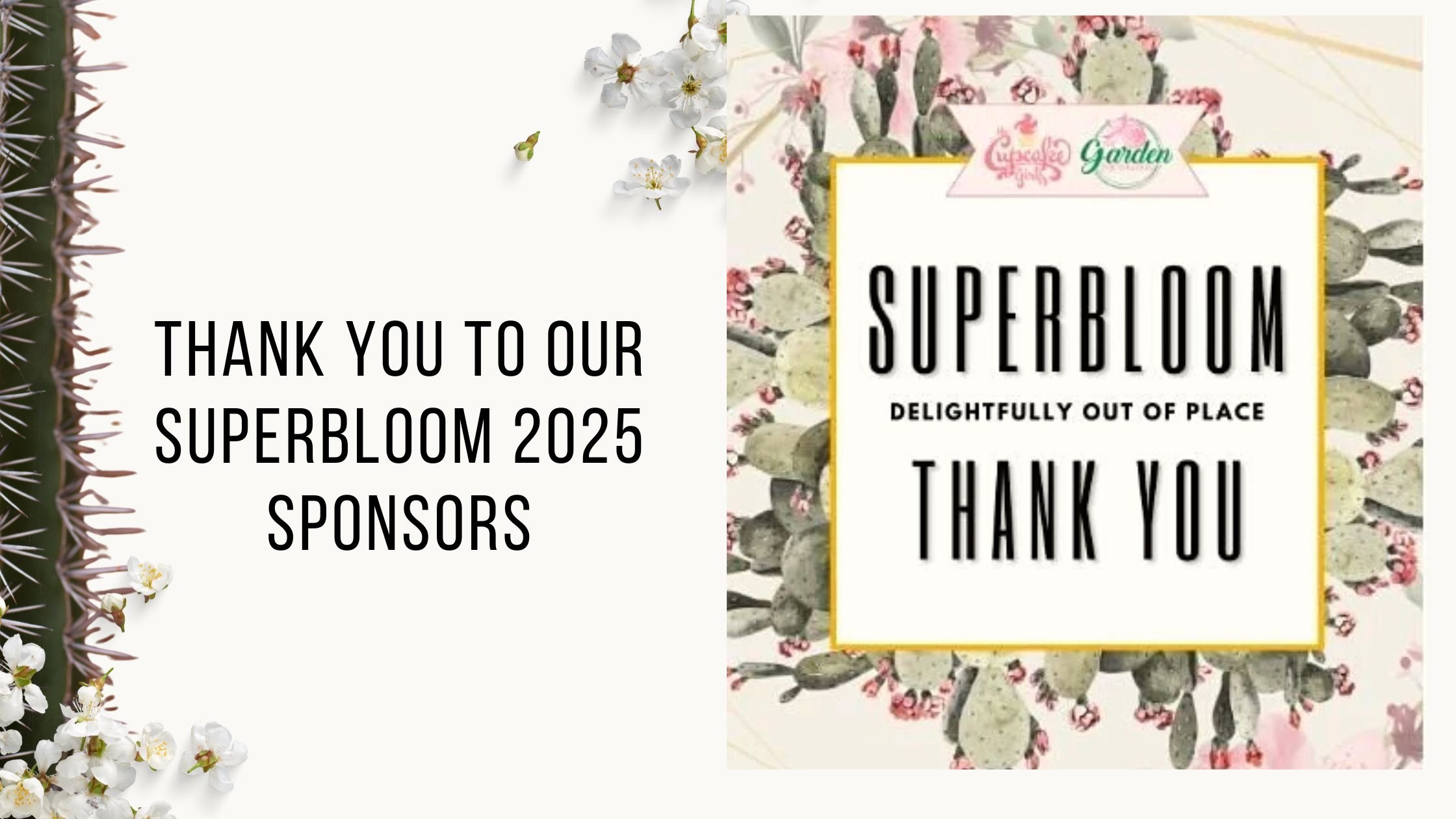 A Heartfelt Thank You to Our Superbloom 2025 Sponsors