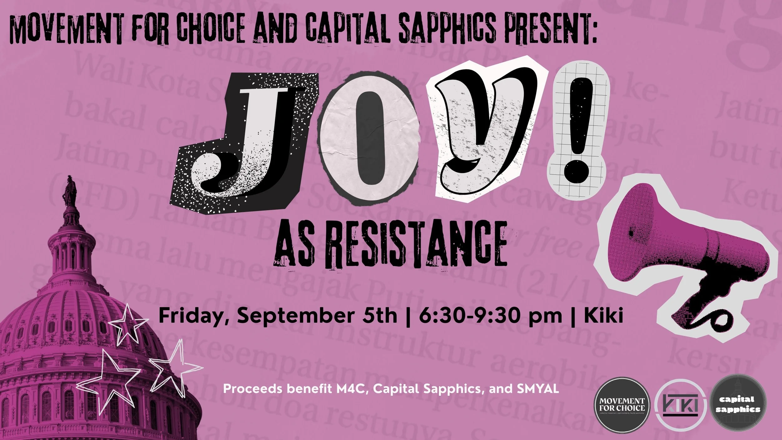 Queer Joy is Resistance: A M4C x Capital Sapphics Party