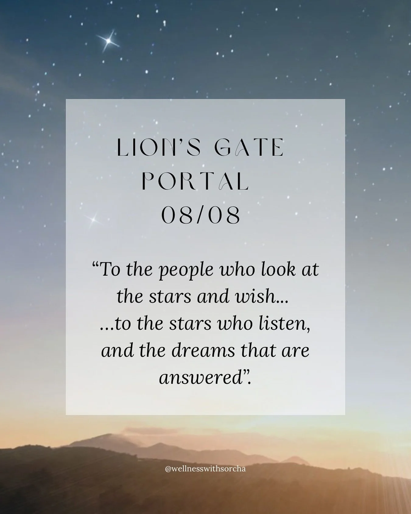 08/08 💫 The magic of possibility&hellip;

That&rsquo;s what the words of this, one of my favourite quotes (IYKYK😉), makes me think of when I read the words&hellip;

The beauty and simplicity of dreaming, wishing&hellip; 🫶🏻

In ancient Egypt, each